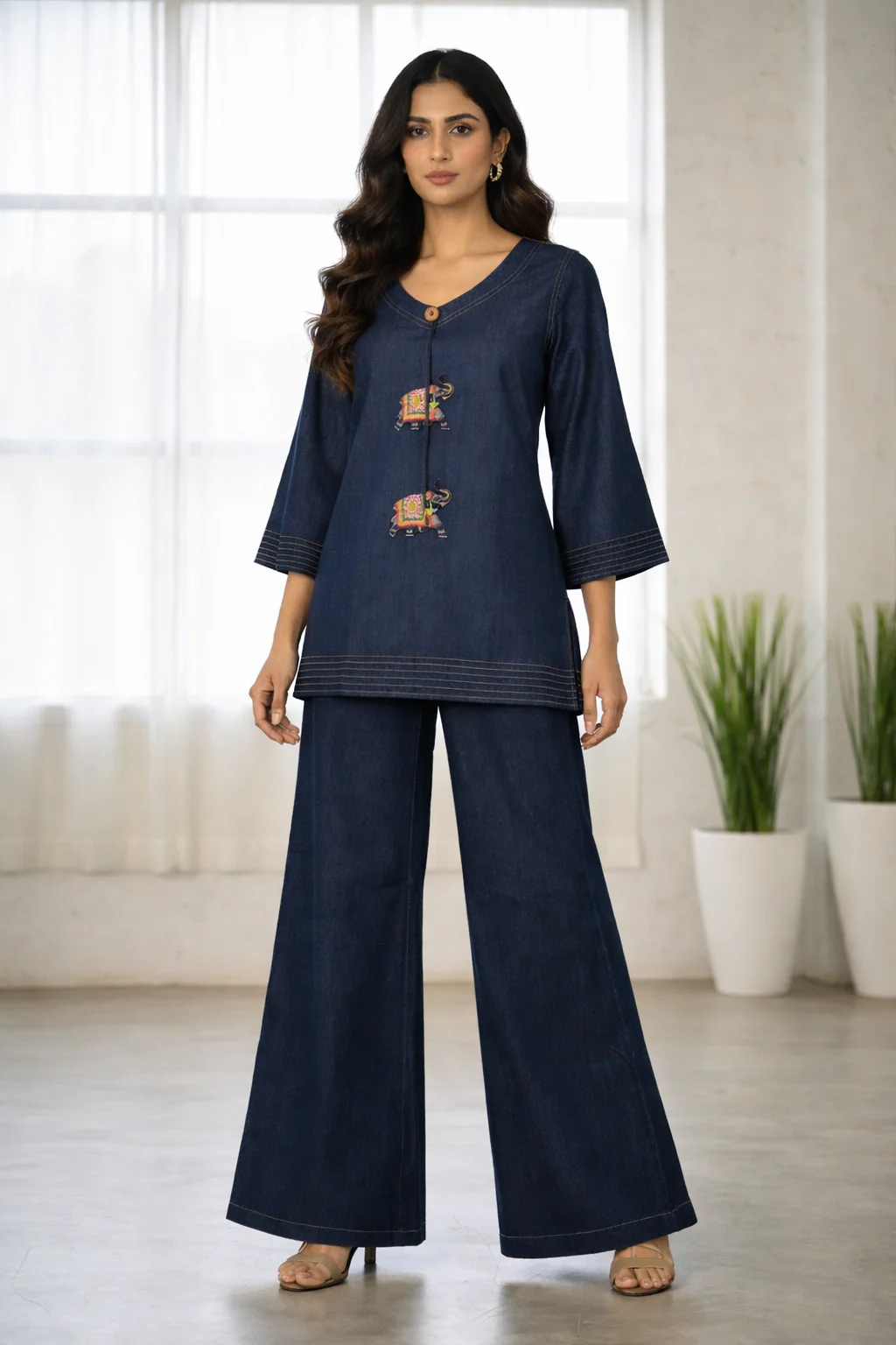 Prisha Denim Cotton co-ord set - Image 5