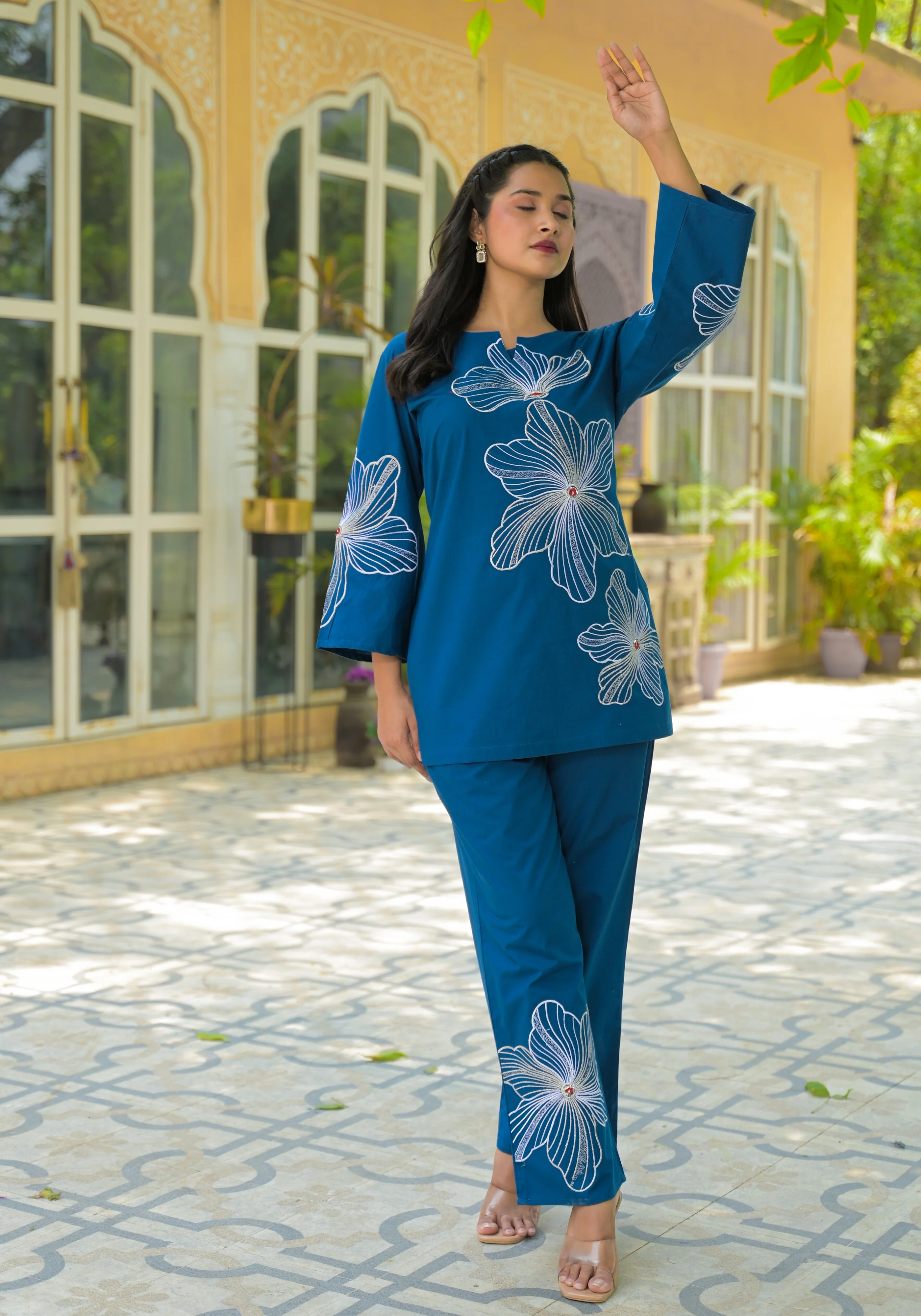 Hardik Ocean Enbroidery Co-ord Set - Image 4