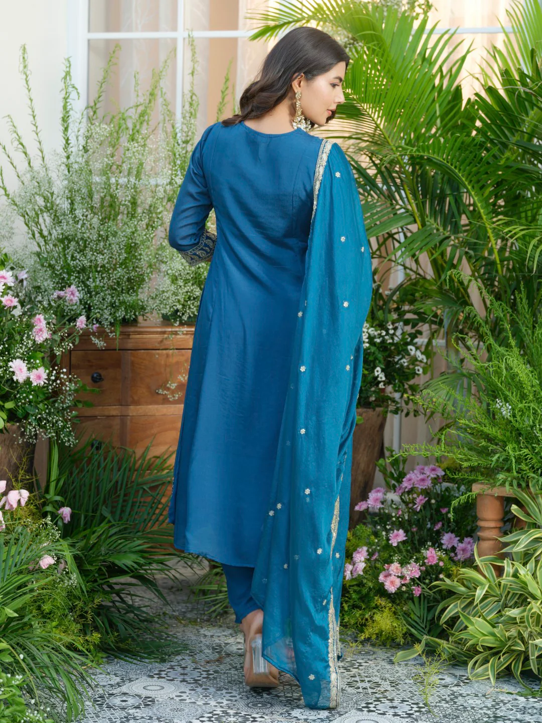 Palash cobalt full work suit set - Image 11