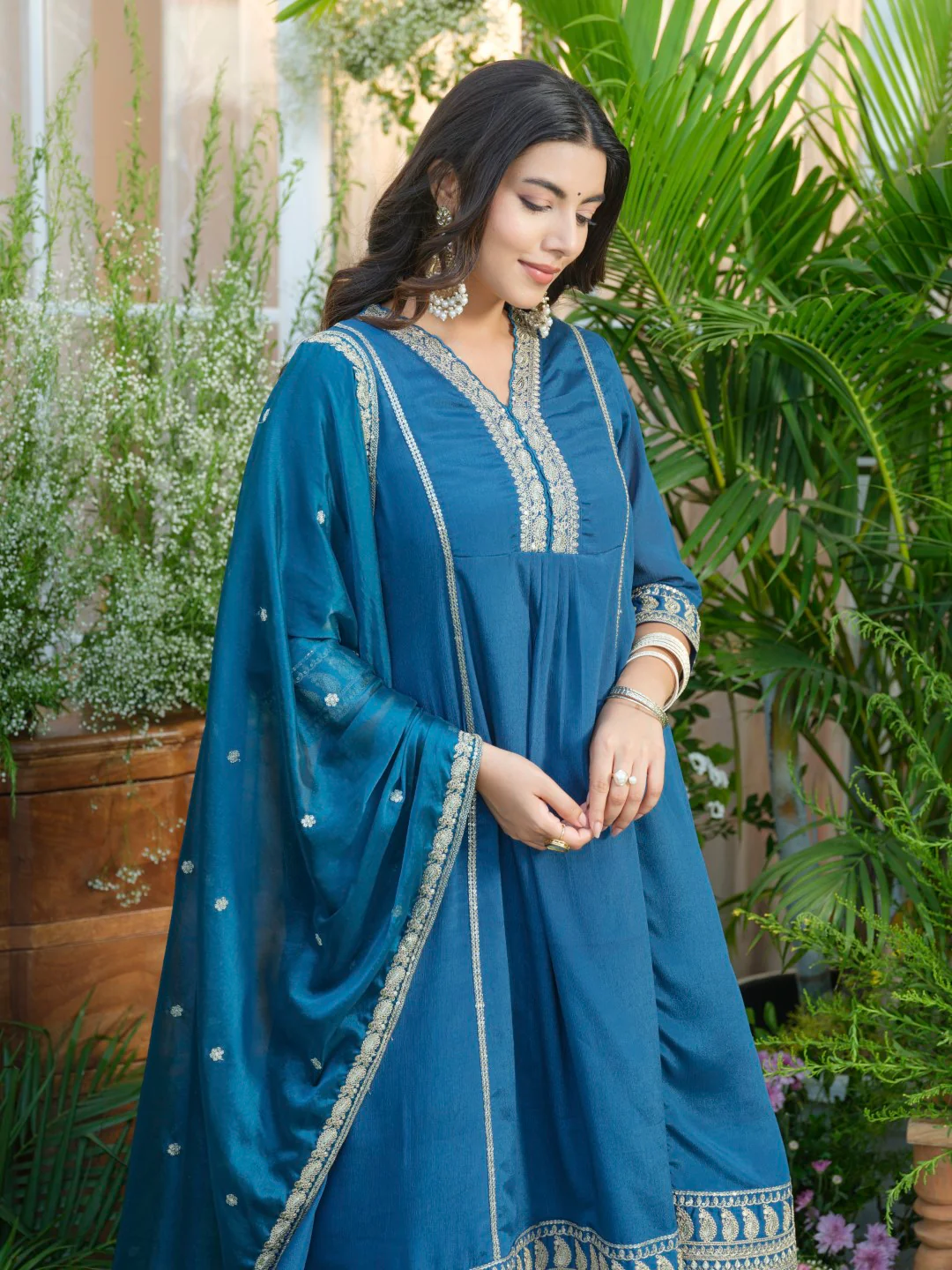 Palash cobalt full work suit set - Image 12