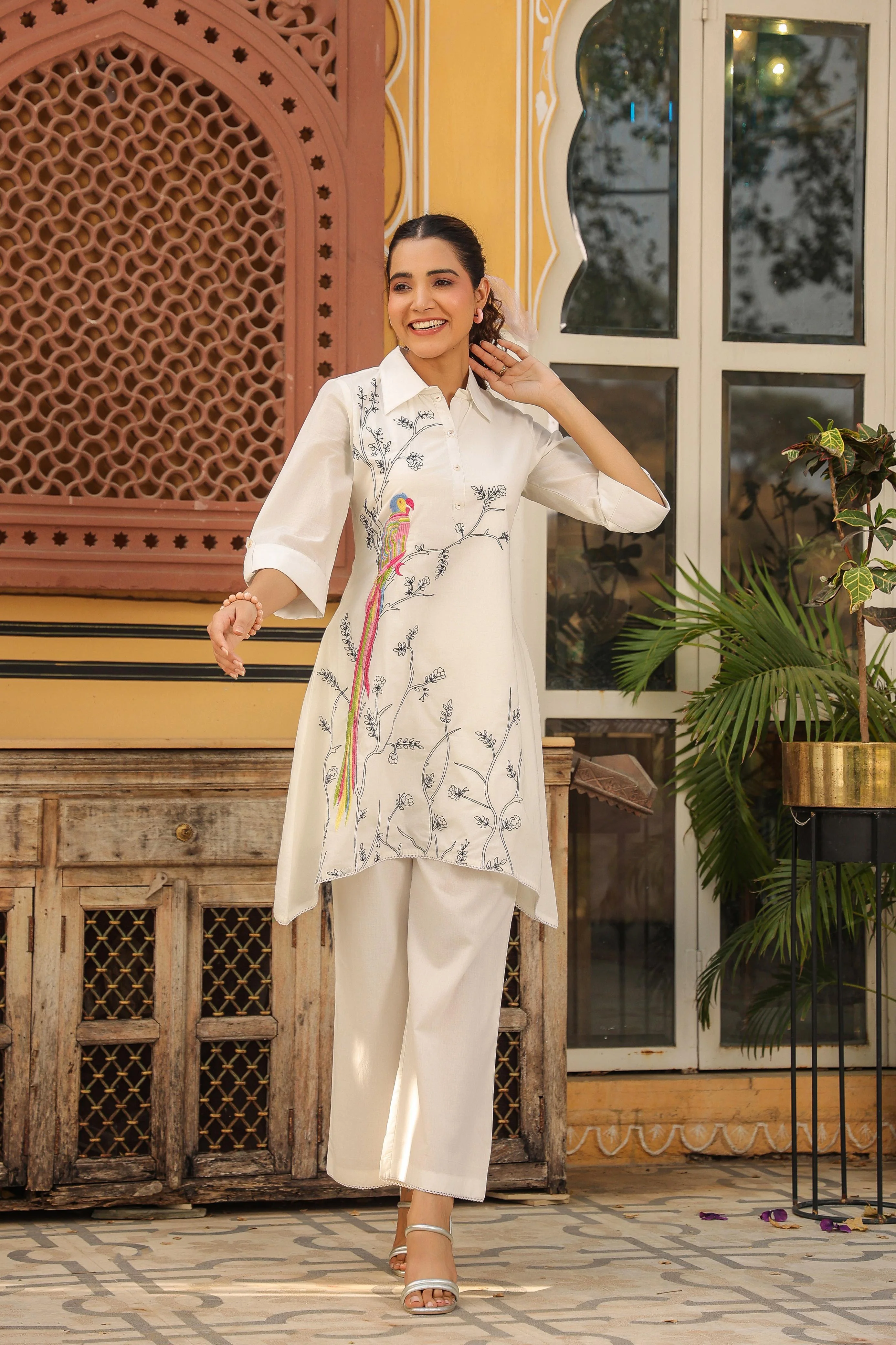 Vastramaya Birdy Cotton Co-ord Set - Image 11