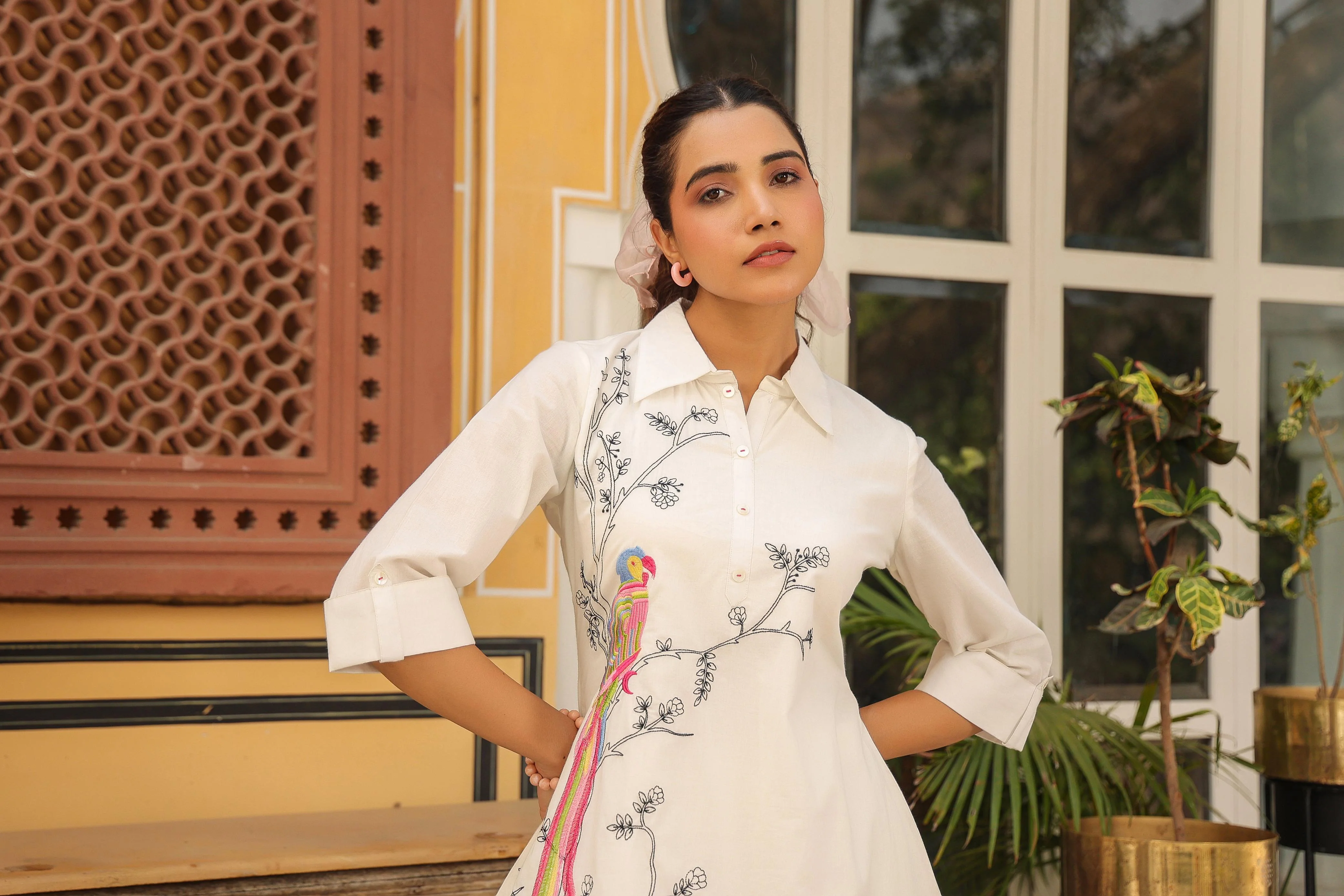 Vastramaya Birdy Cotton Co-ord Set - Image 2
