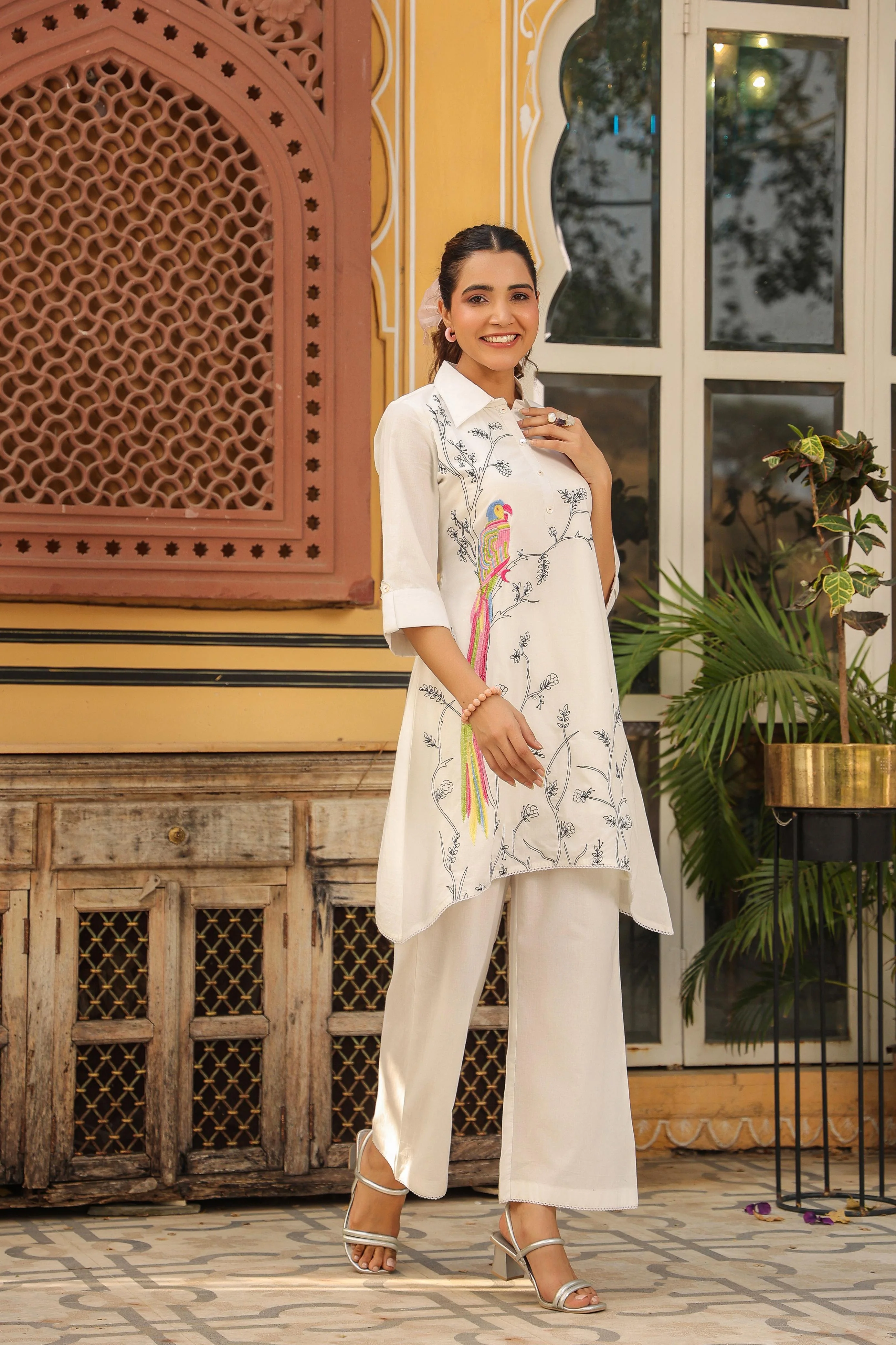 Vastramaya Birdy Cotton Co-ord Set - Image 3
