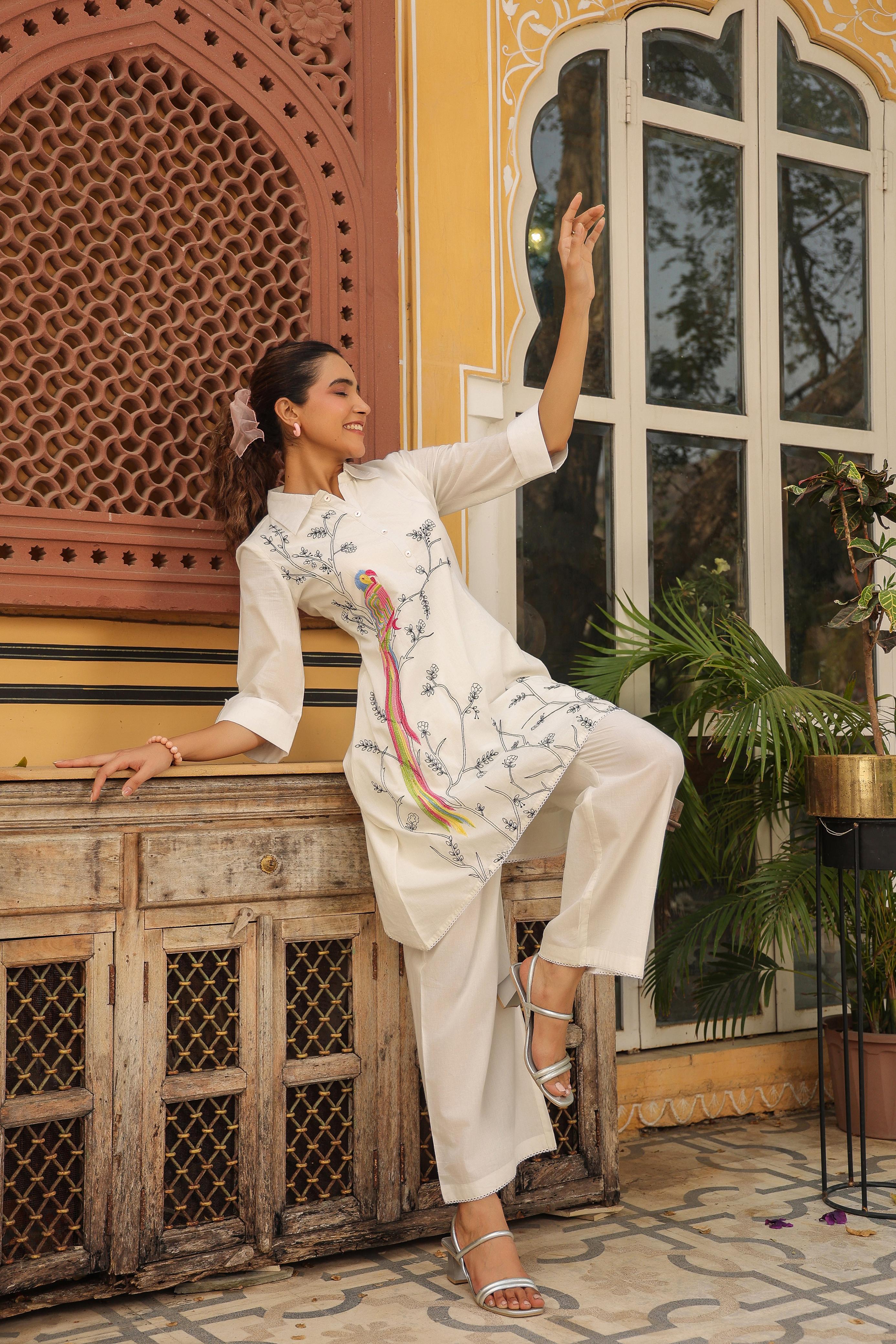 Vastramaya Birdy Cotton Co-ord Set - Image 6