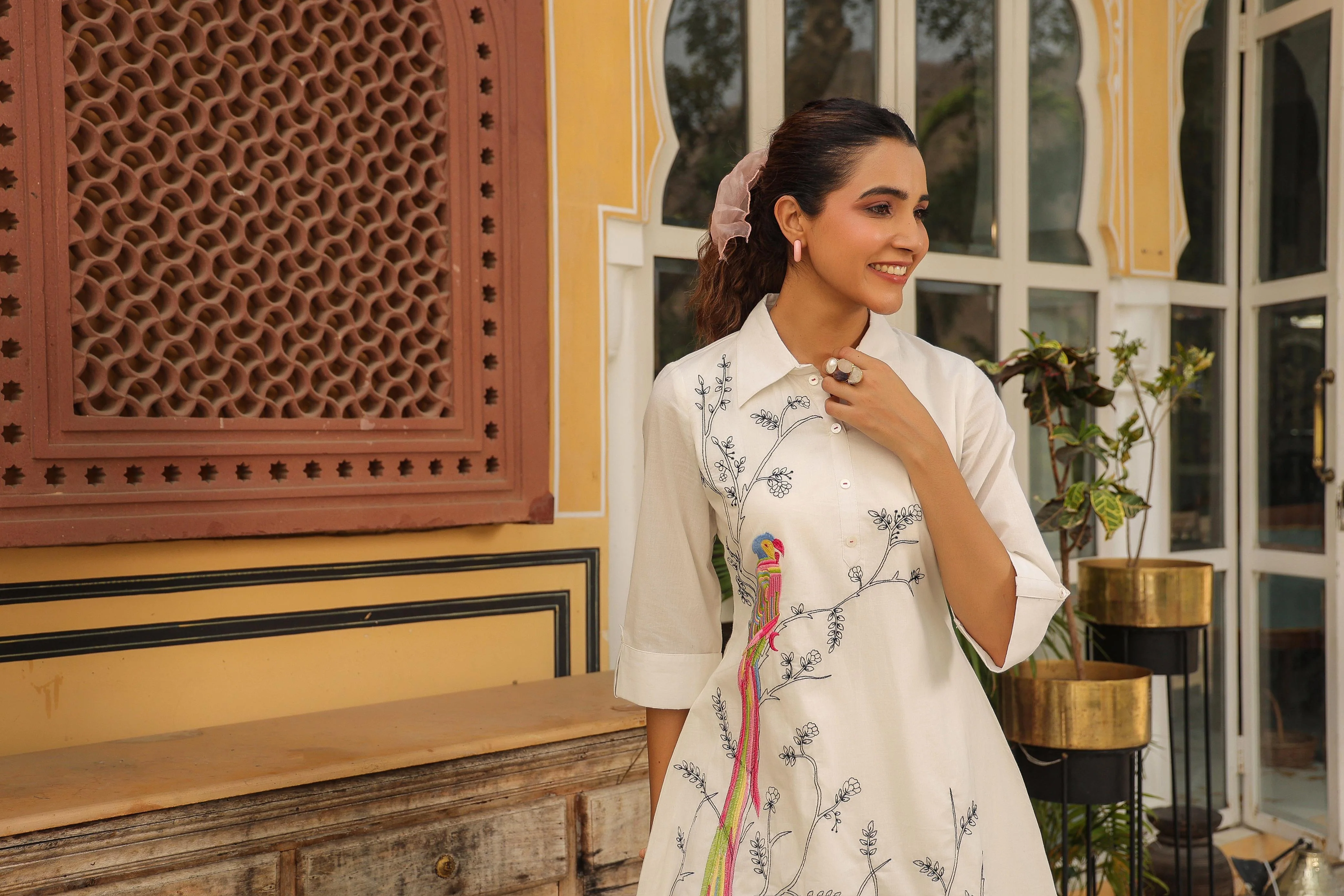 Vastramaya Birdy Cotton Co-ord Set - Image 9