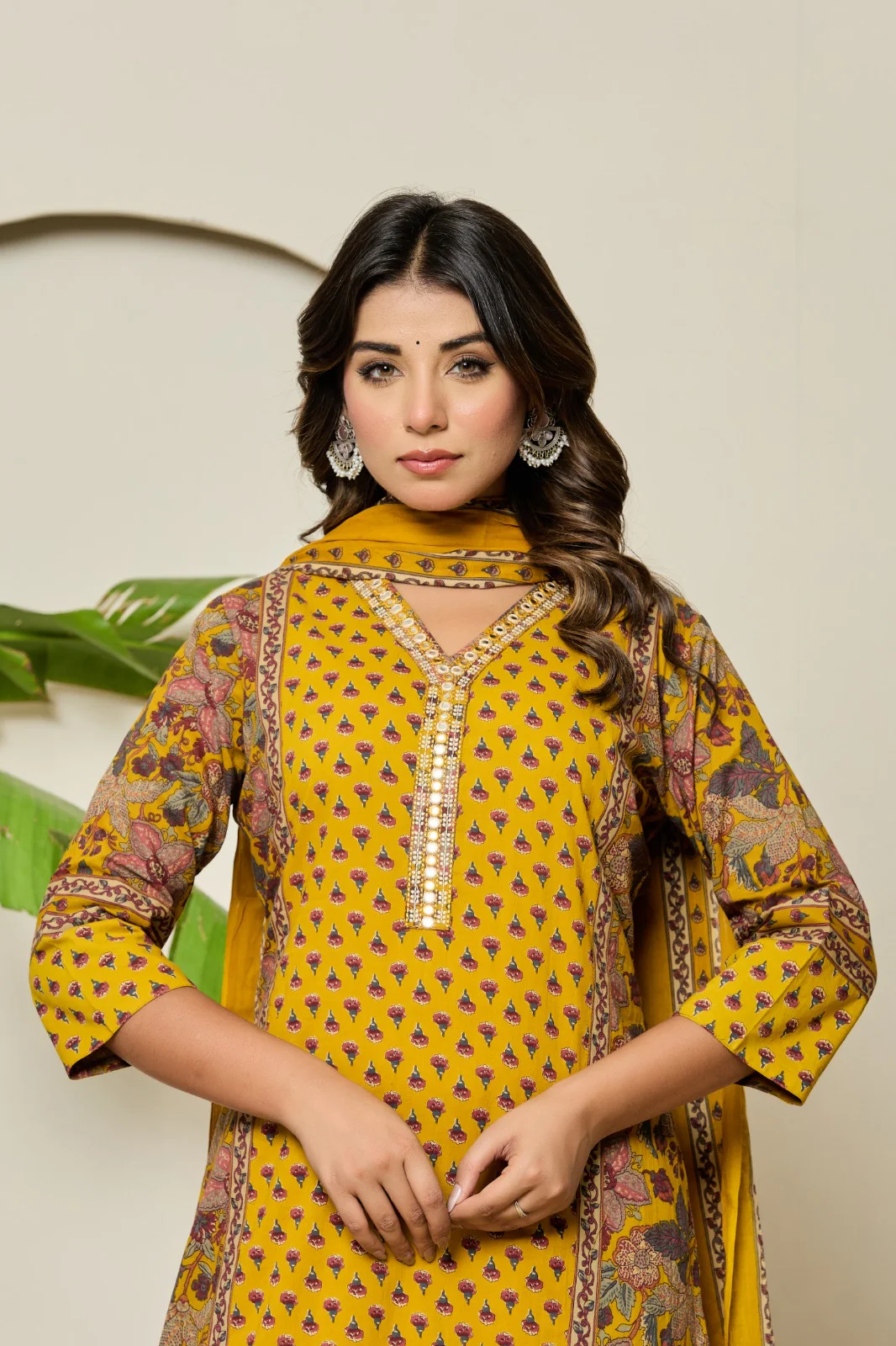 Mika Corn Printed Cotton Suit Set - Image 2