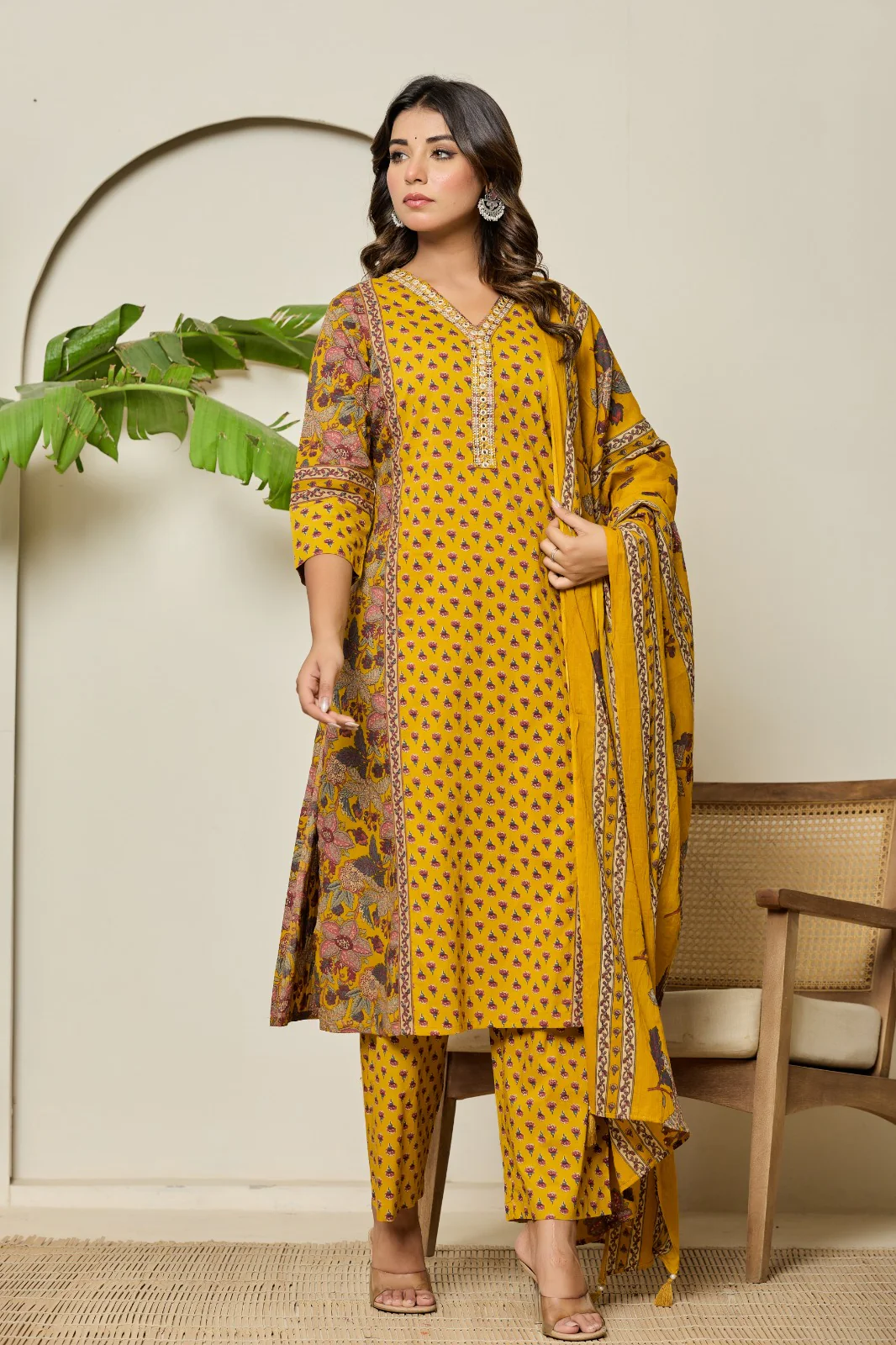 Mika Corn Printed Cotton Suit Set - Image 4