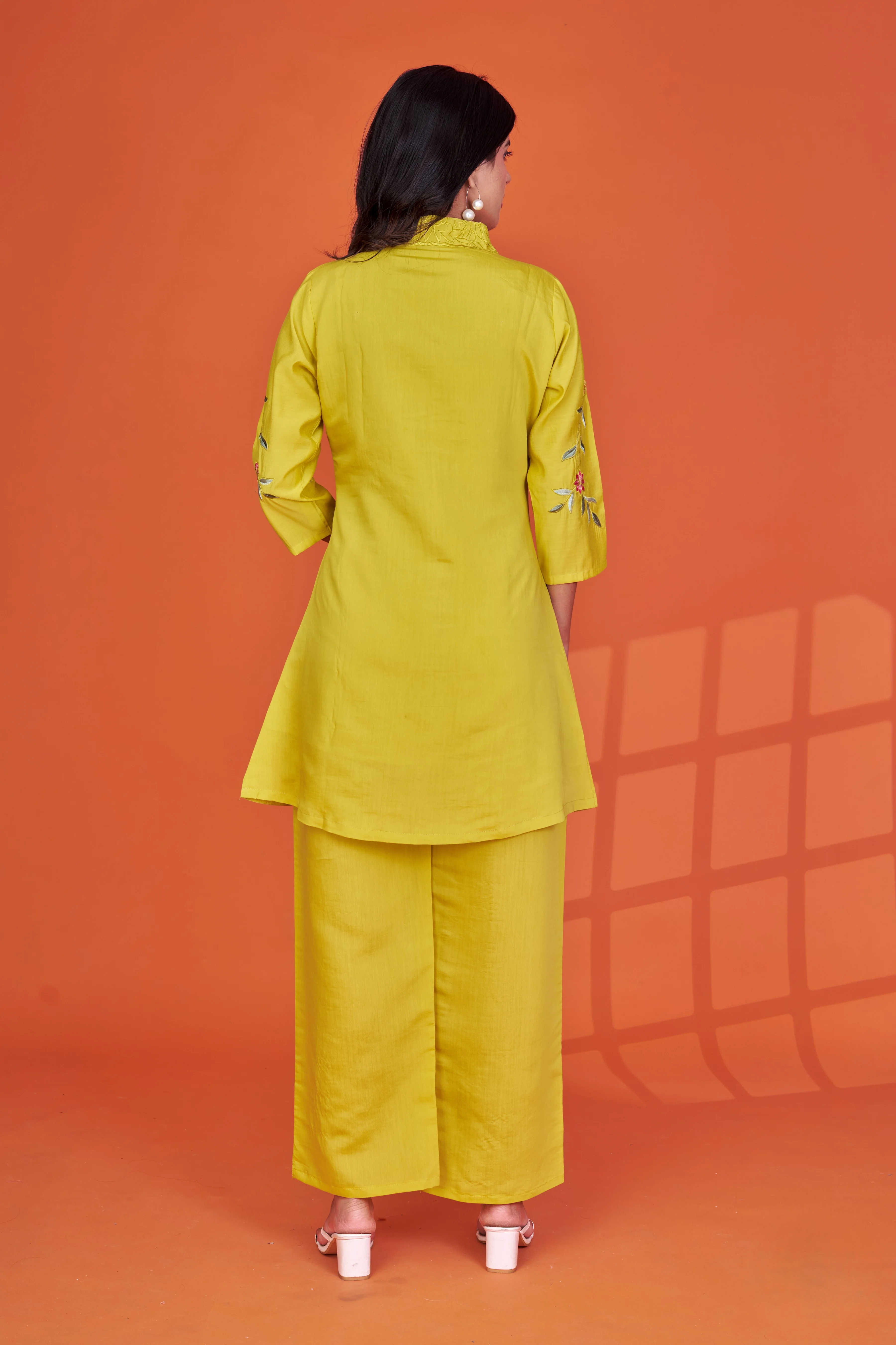 Darika Canary Embroidery Co-ord Set - Image 3