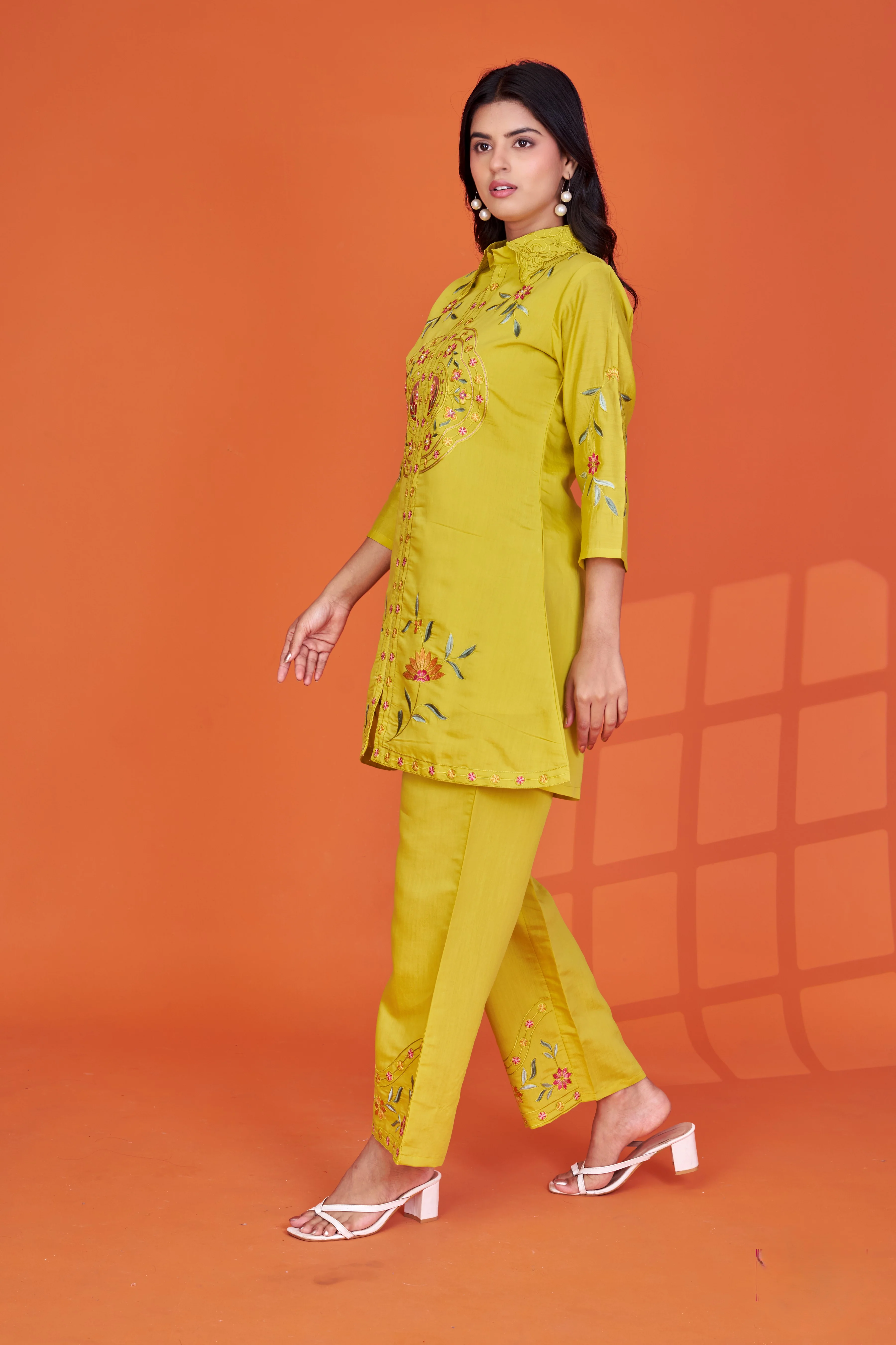 Darika Canary Embroidery Co-ord Set - Image 4