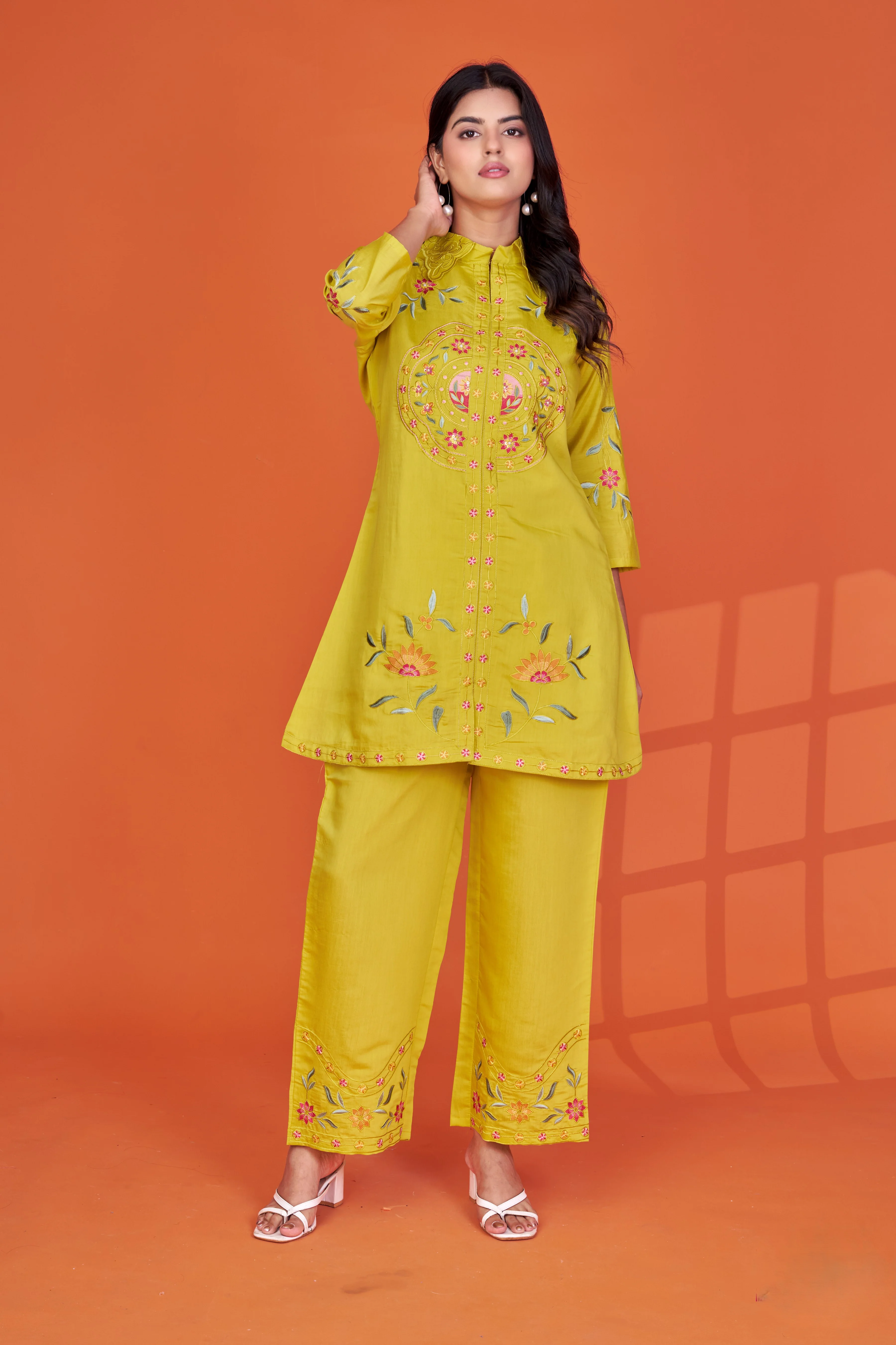 Darika Canary Embroidery Co-ord Set - Image 5