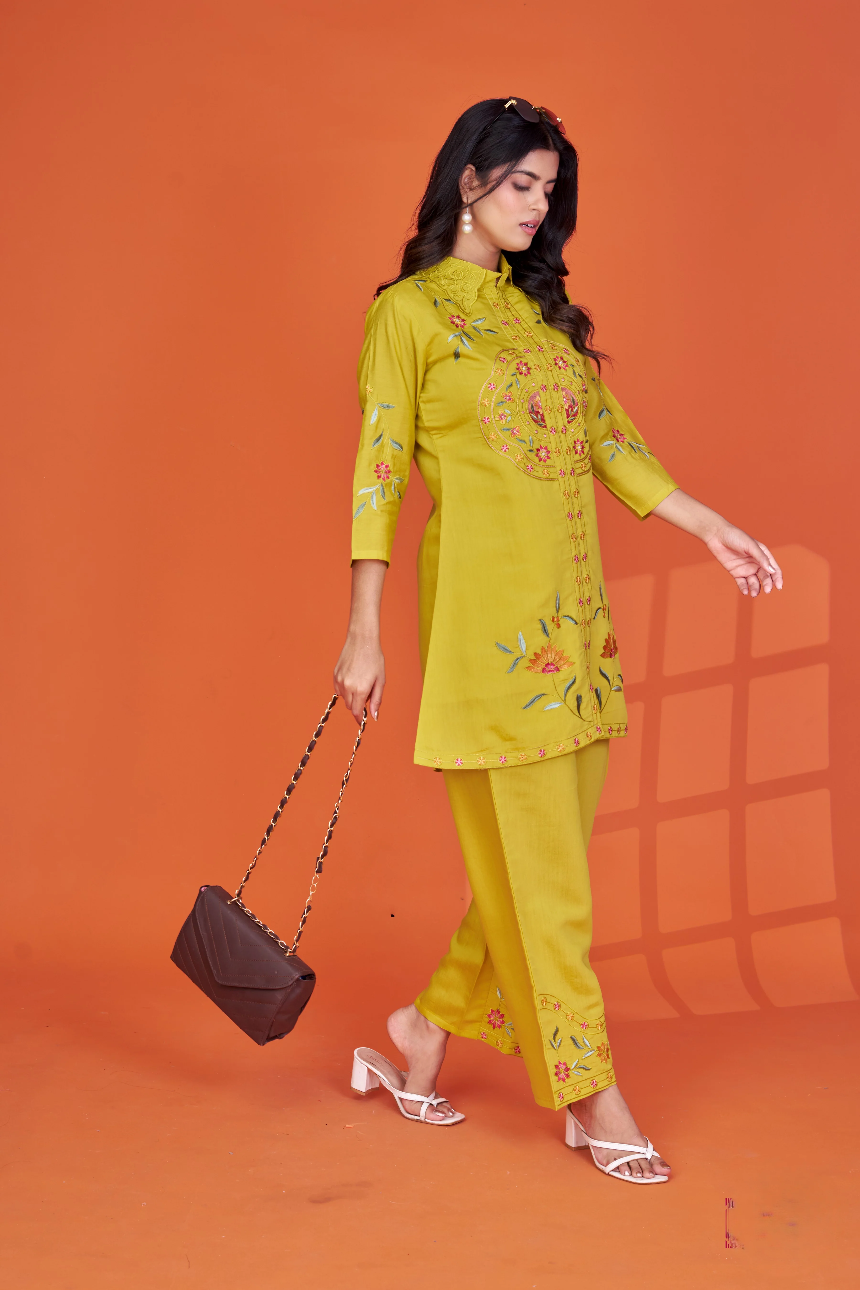 Darika Canary Embroidery Co-ord Set - Image 6