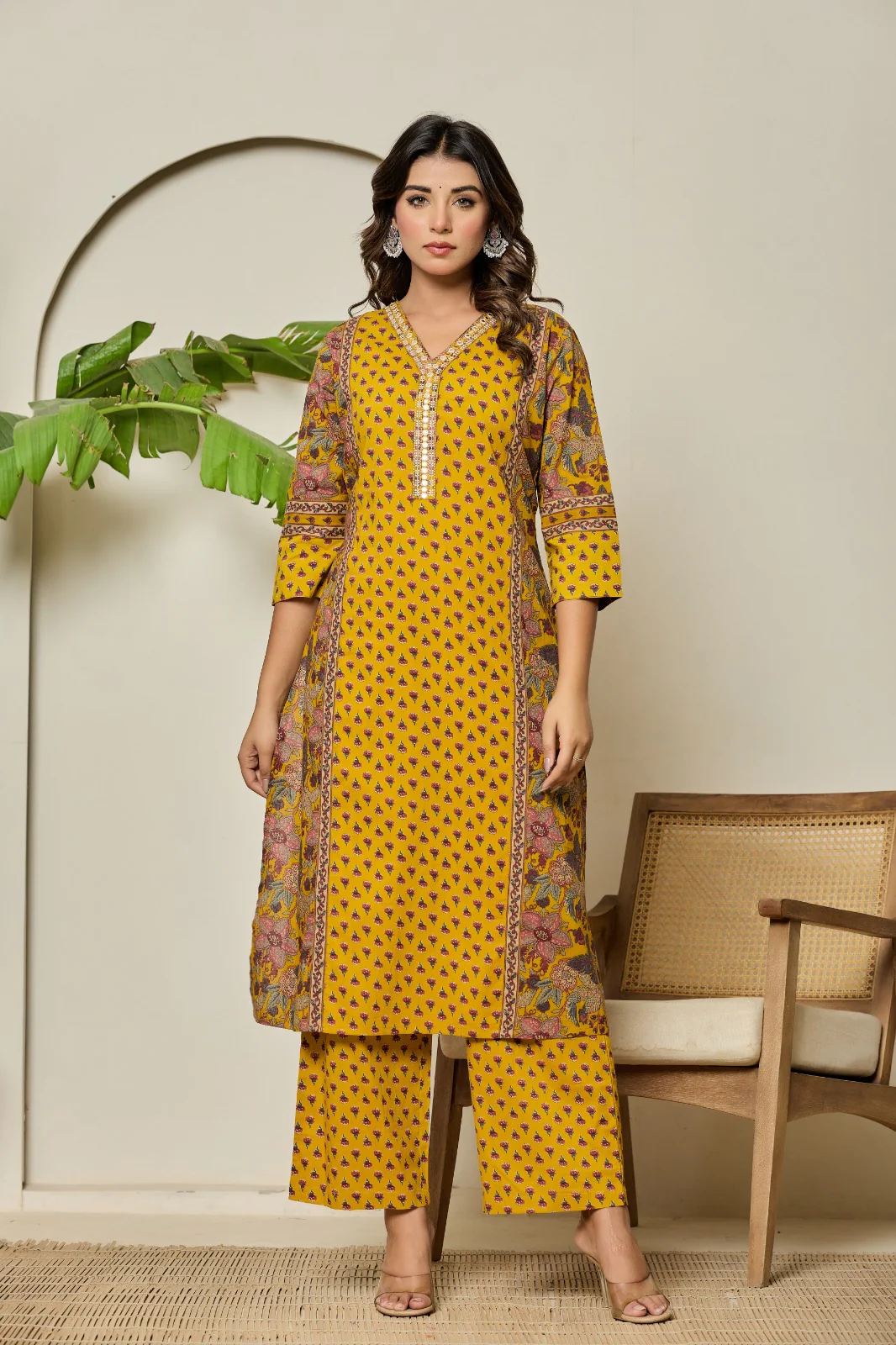 Mika Corn Printed Cotton Suit Set - Image 5