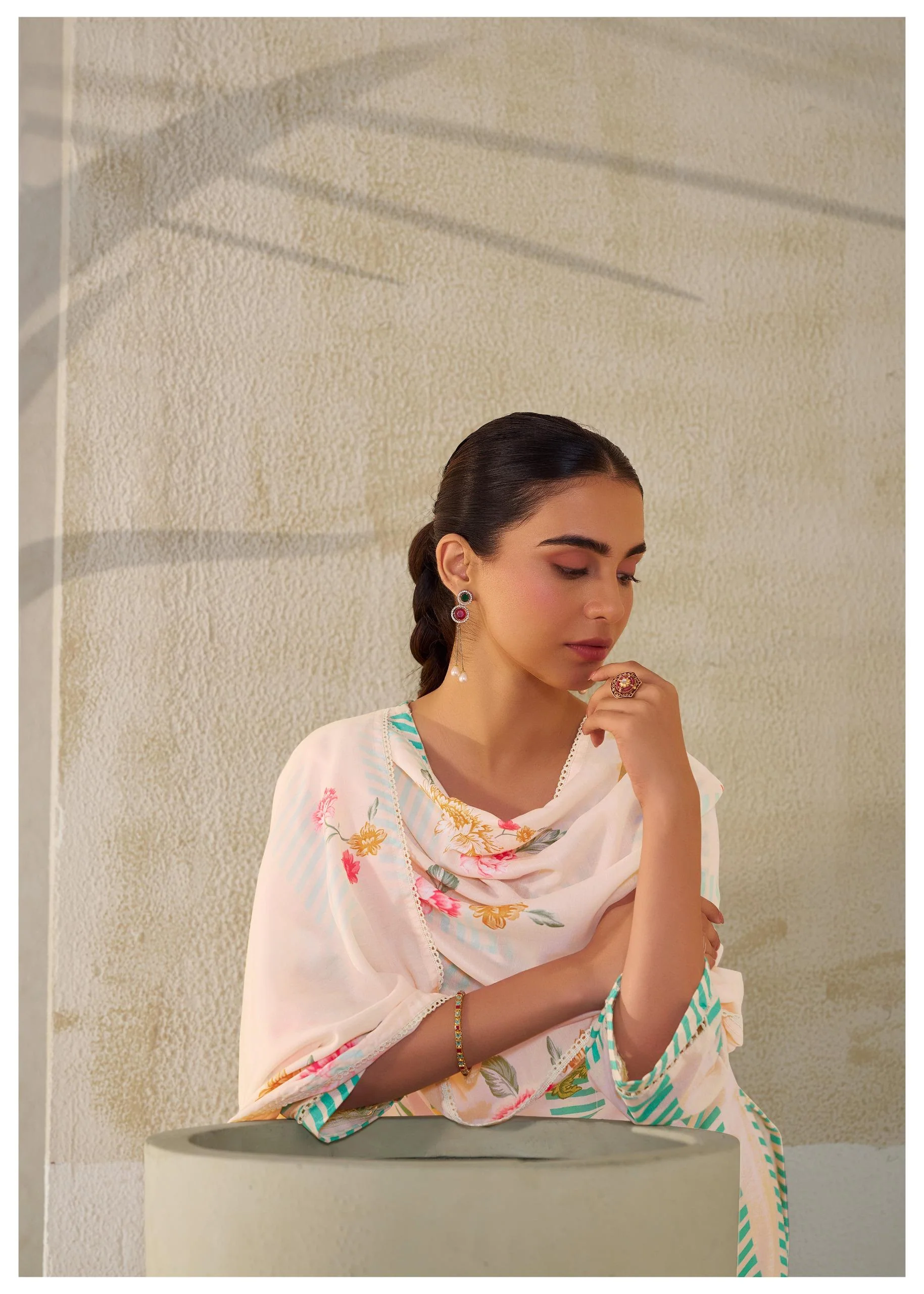 Nadira Palegreen Linen Cotton Suit set - Image 4