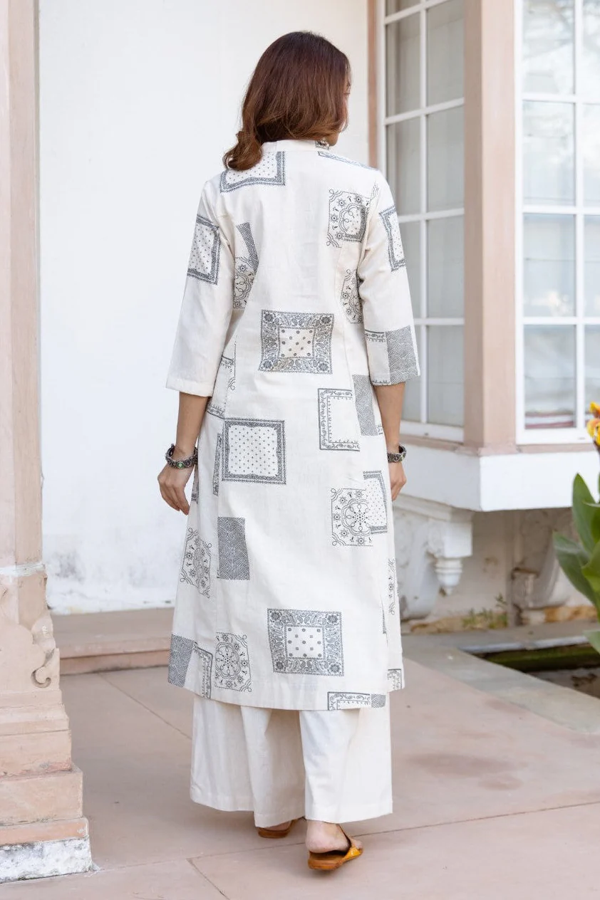 Karen angel cotton kurta pant set - Image 3