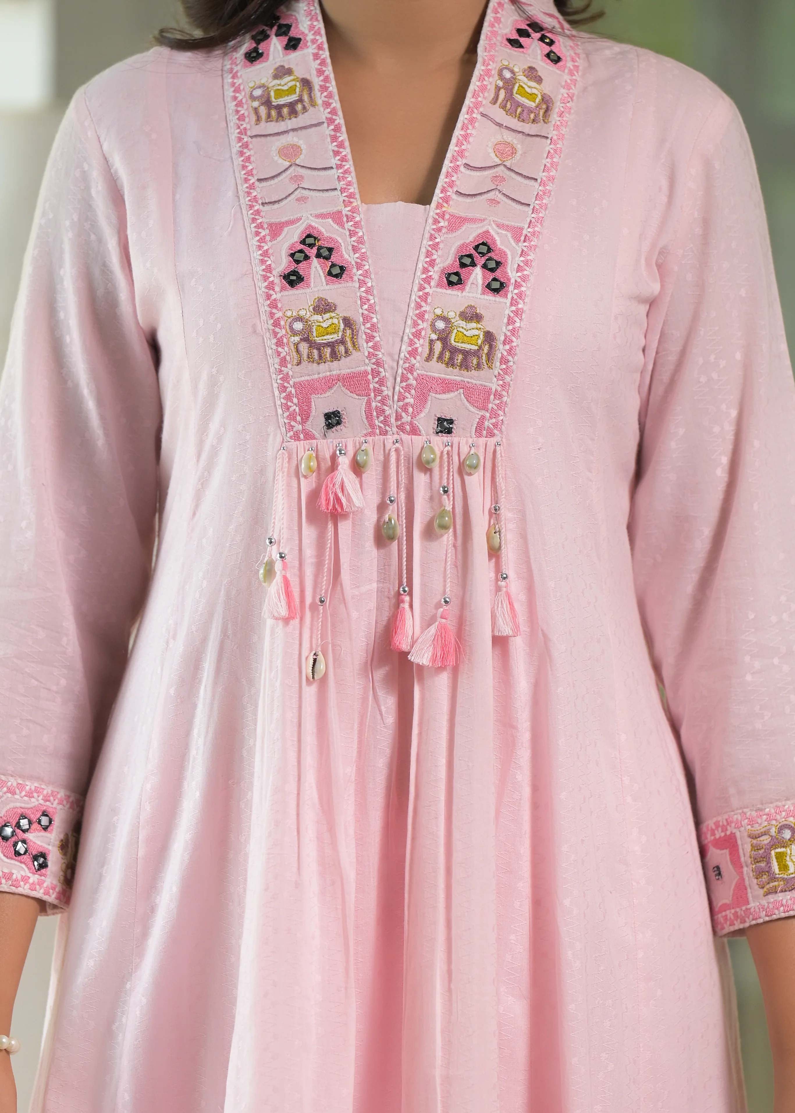 Rajhans Rose Pure Cotton Prremium Anarkali Set - Image 4