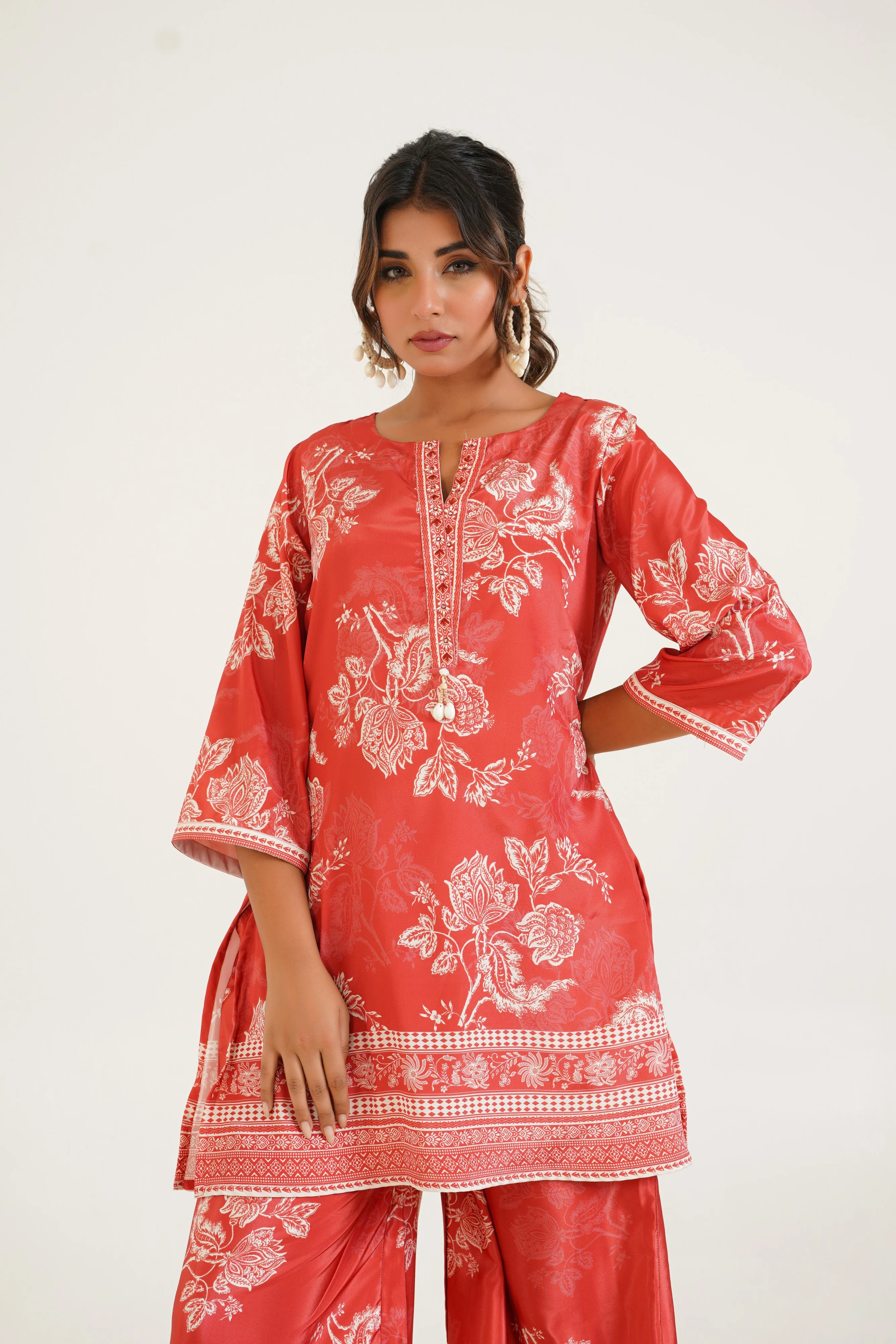 Rabha Rust Printed Co-ord Set - Image 3