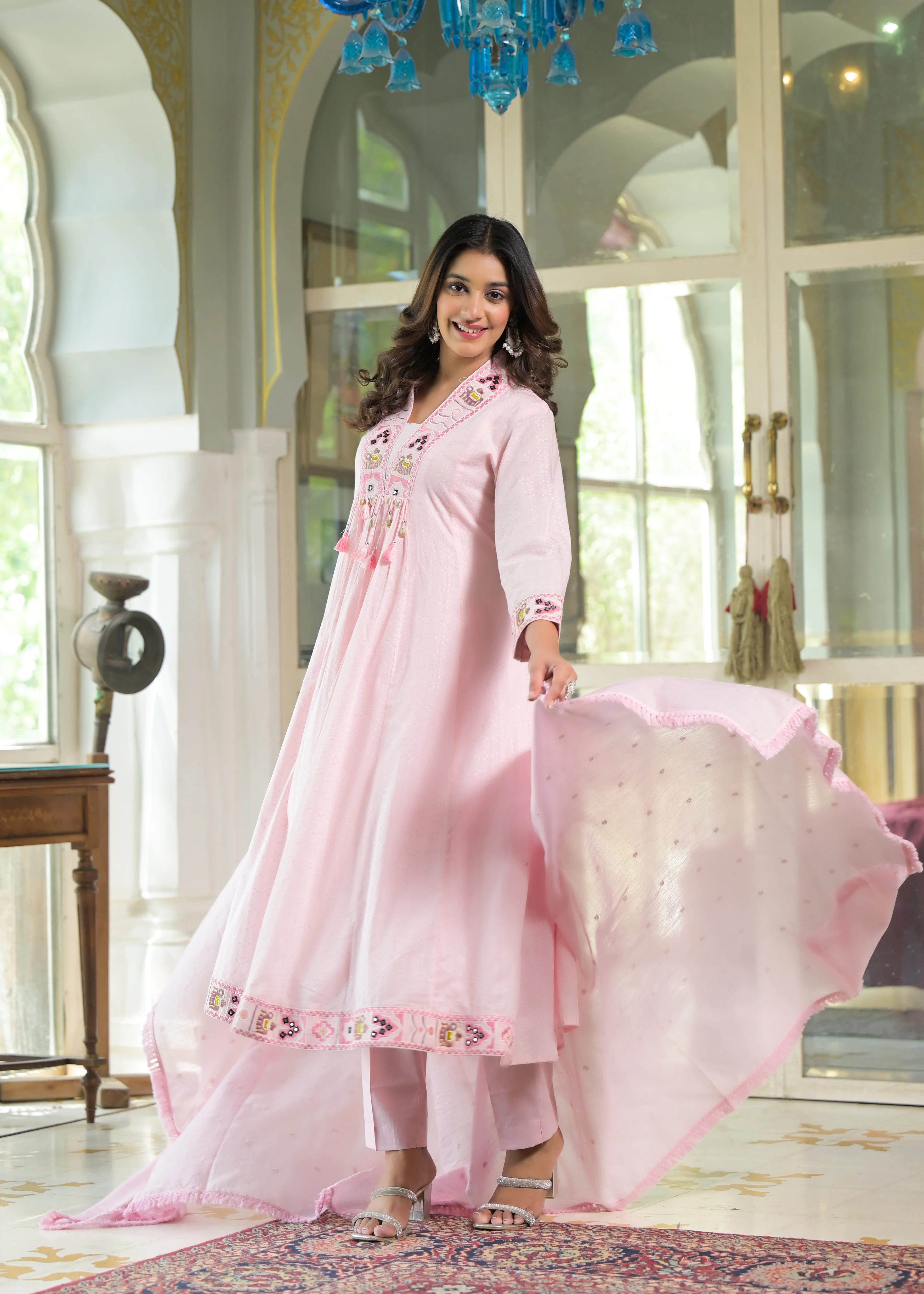 Rajhans Rose Pure Cotton Prremium Anarkali Set - Image 7
