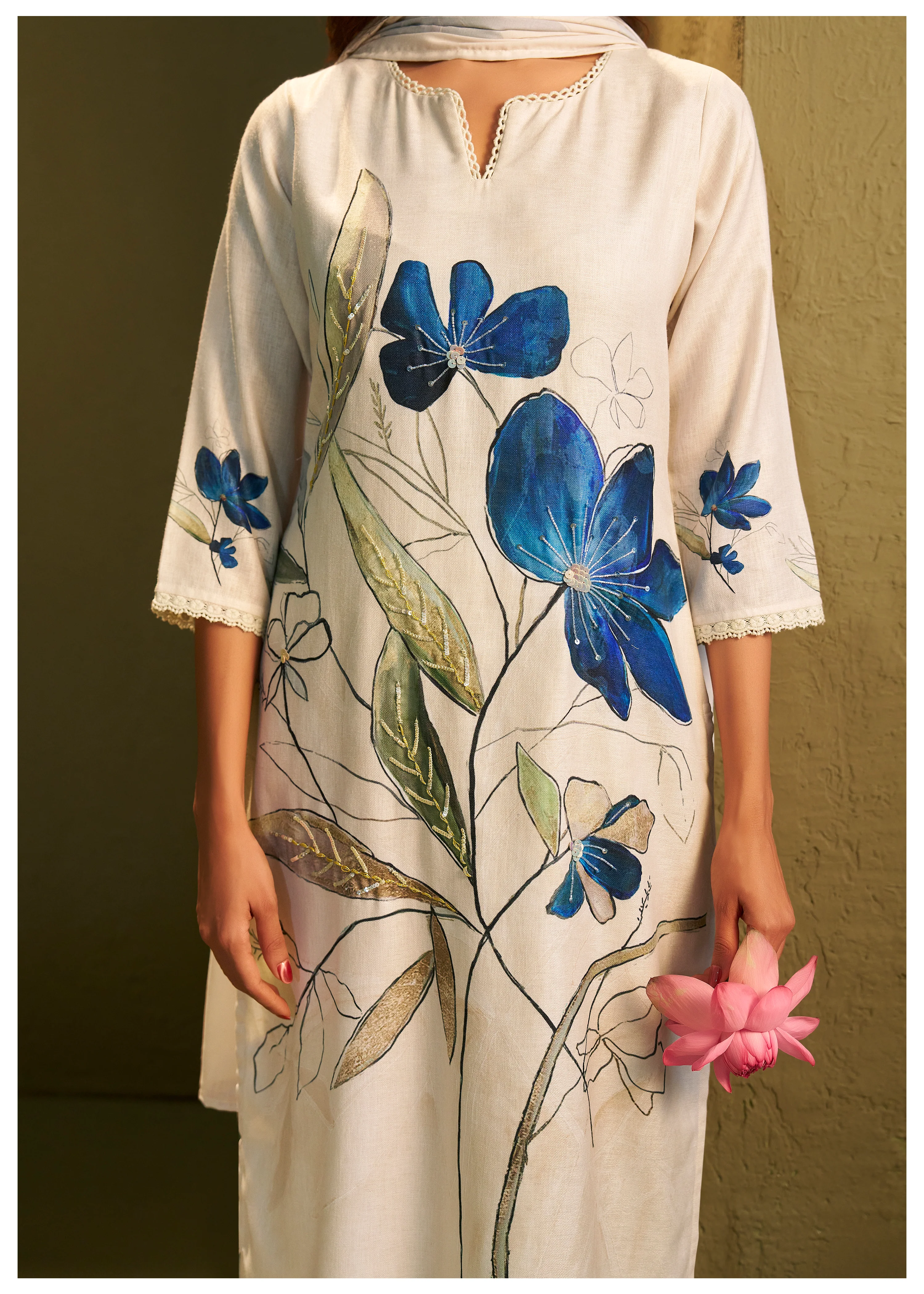 Itrh hibis Linen Suit set - Image 5