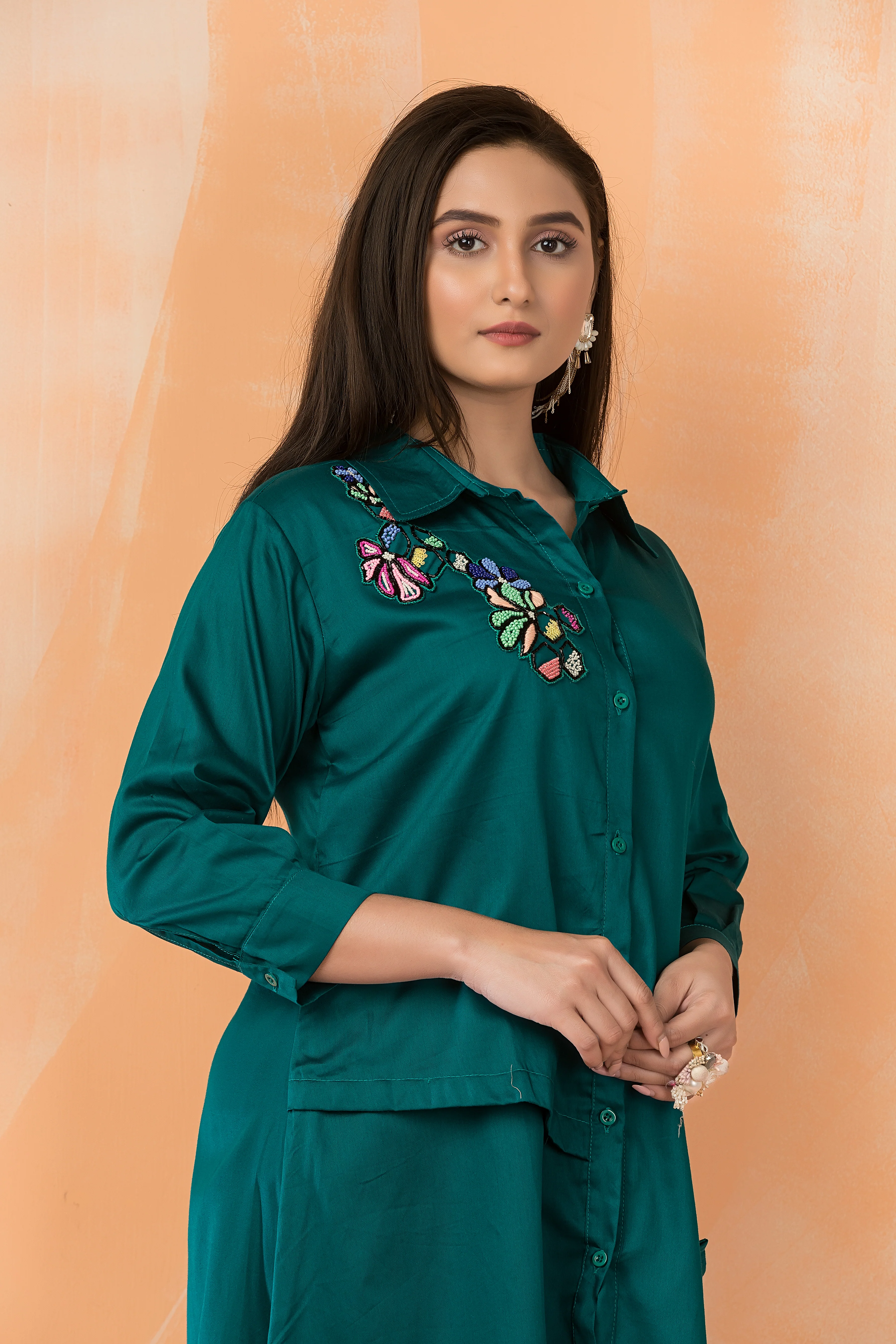 Sabhya Fern Embroidered Cotton Dress - Image 2