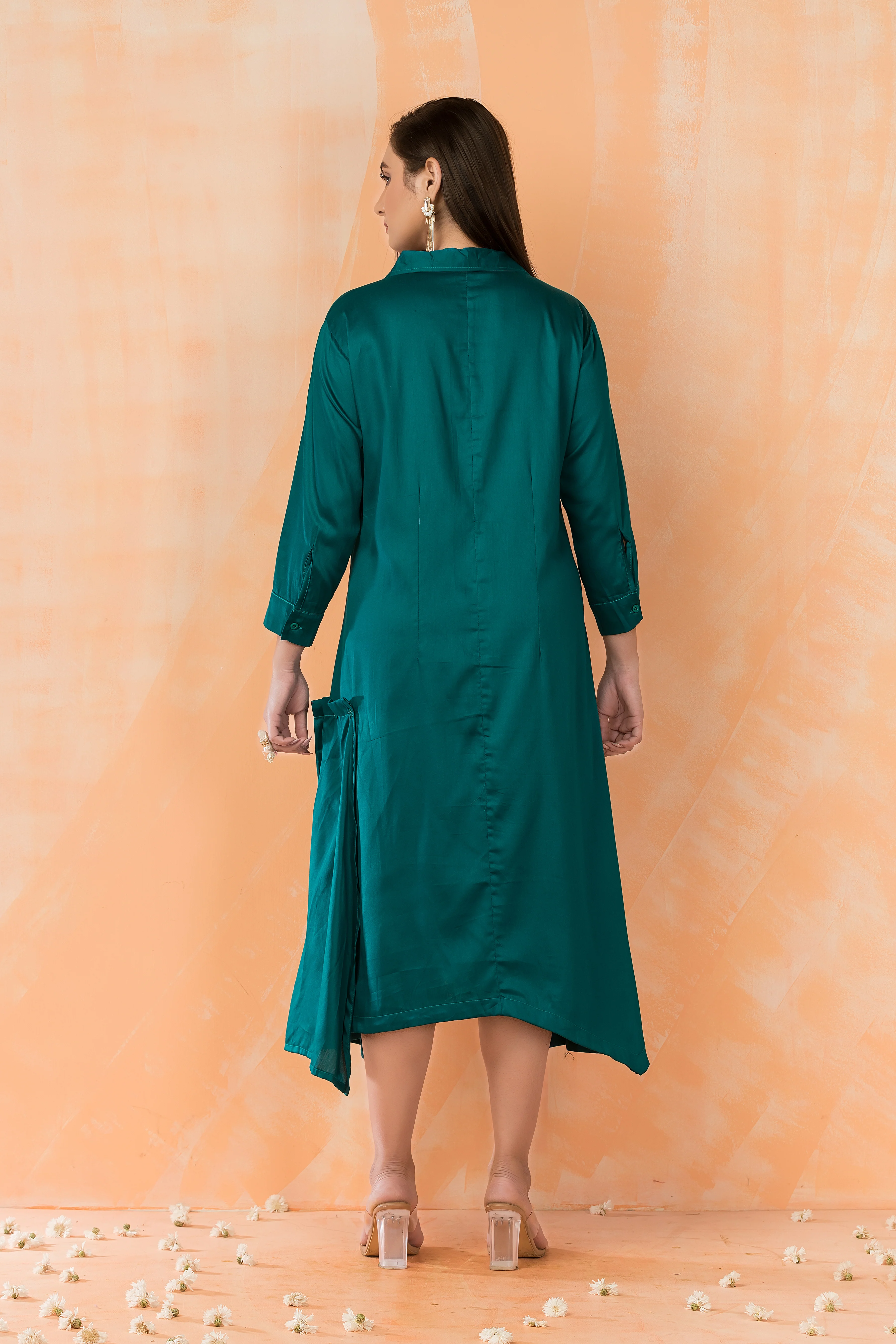 Sabhya Fern Embroidered Cotton Dress - Image 3