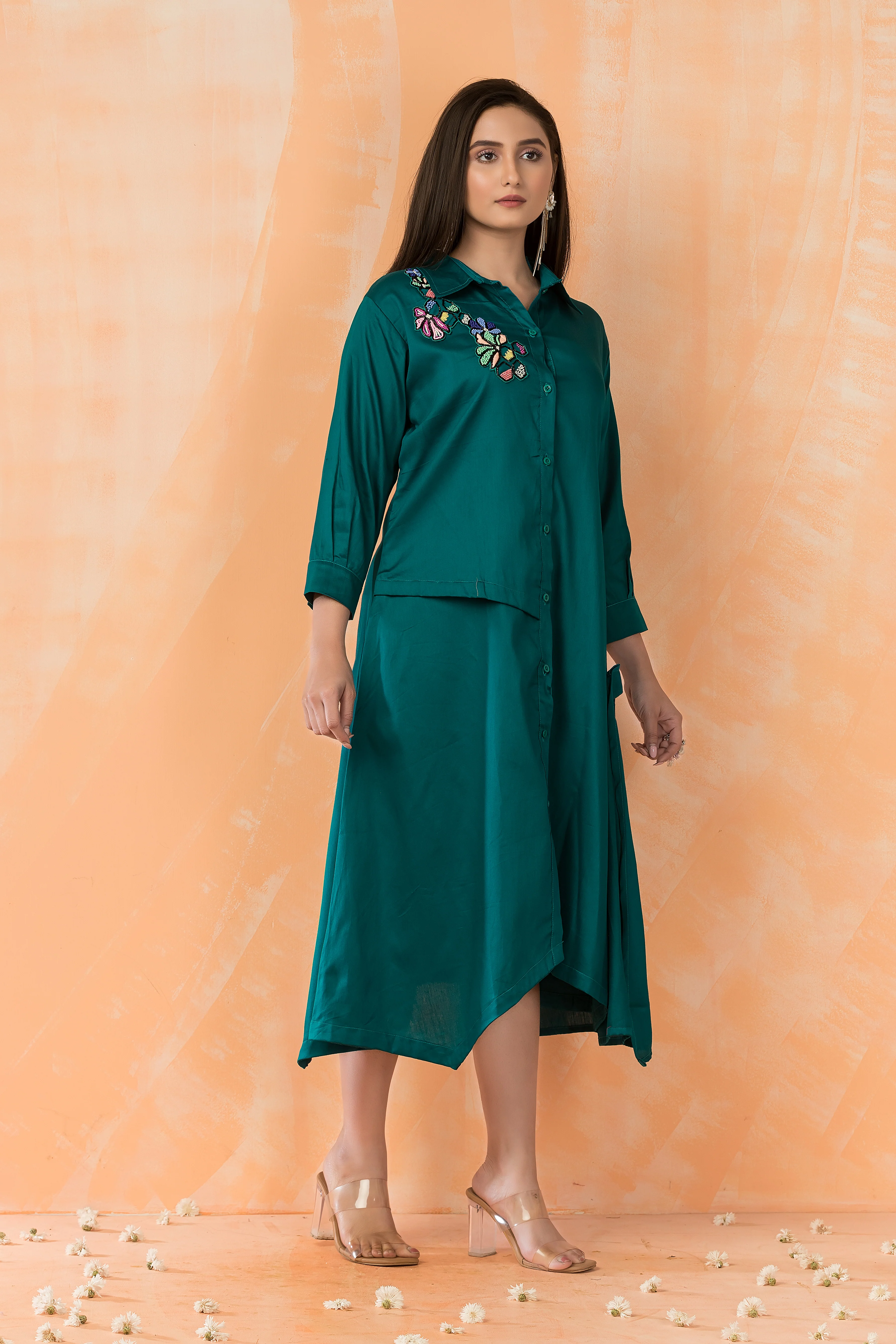 Sabhya Fern Embroidered Cotton Dress - Image 7