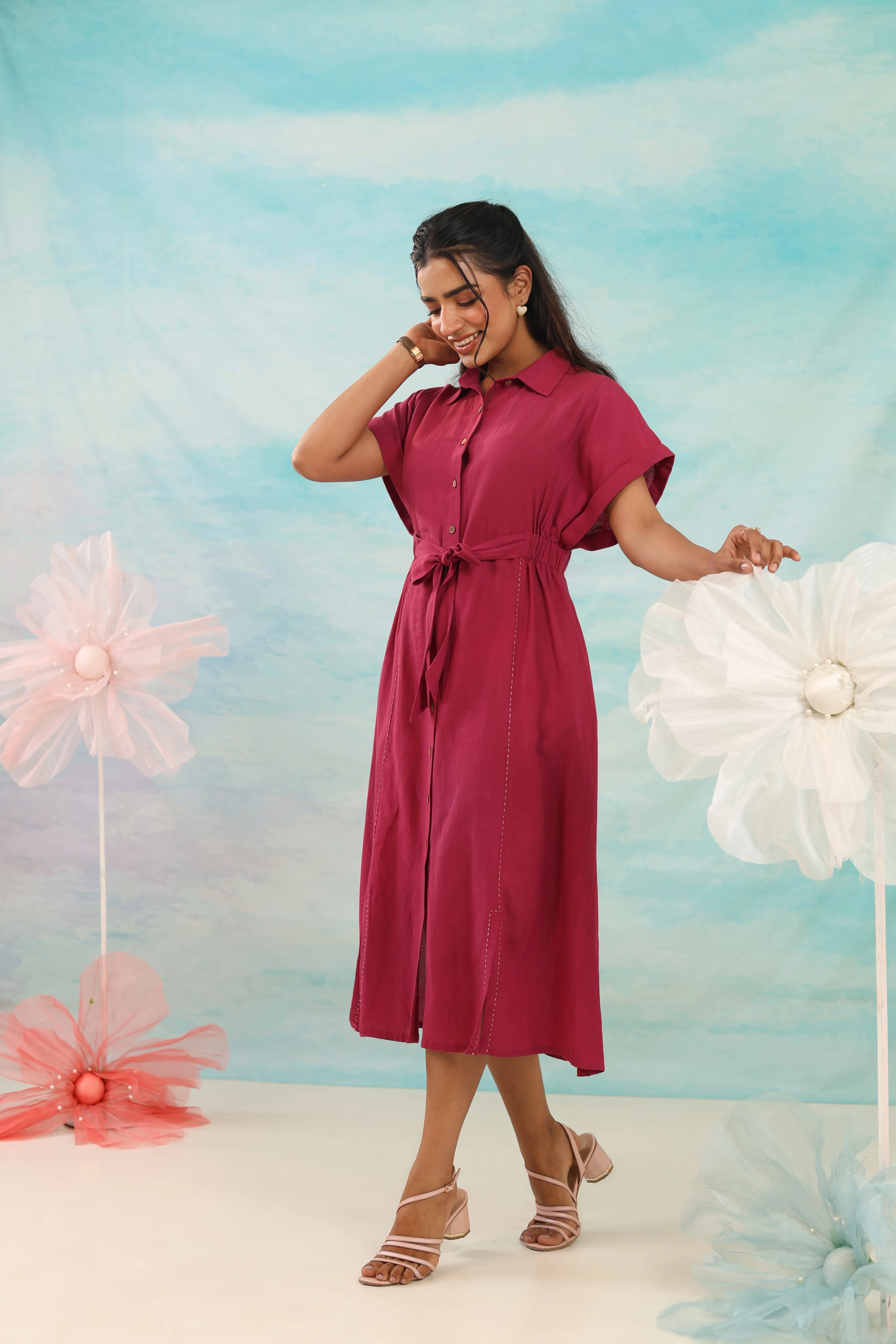 Purna Jam Pure Cotton Tie up dress - Image 4