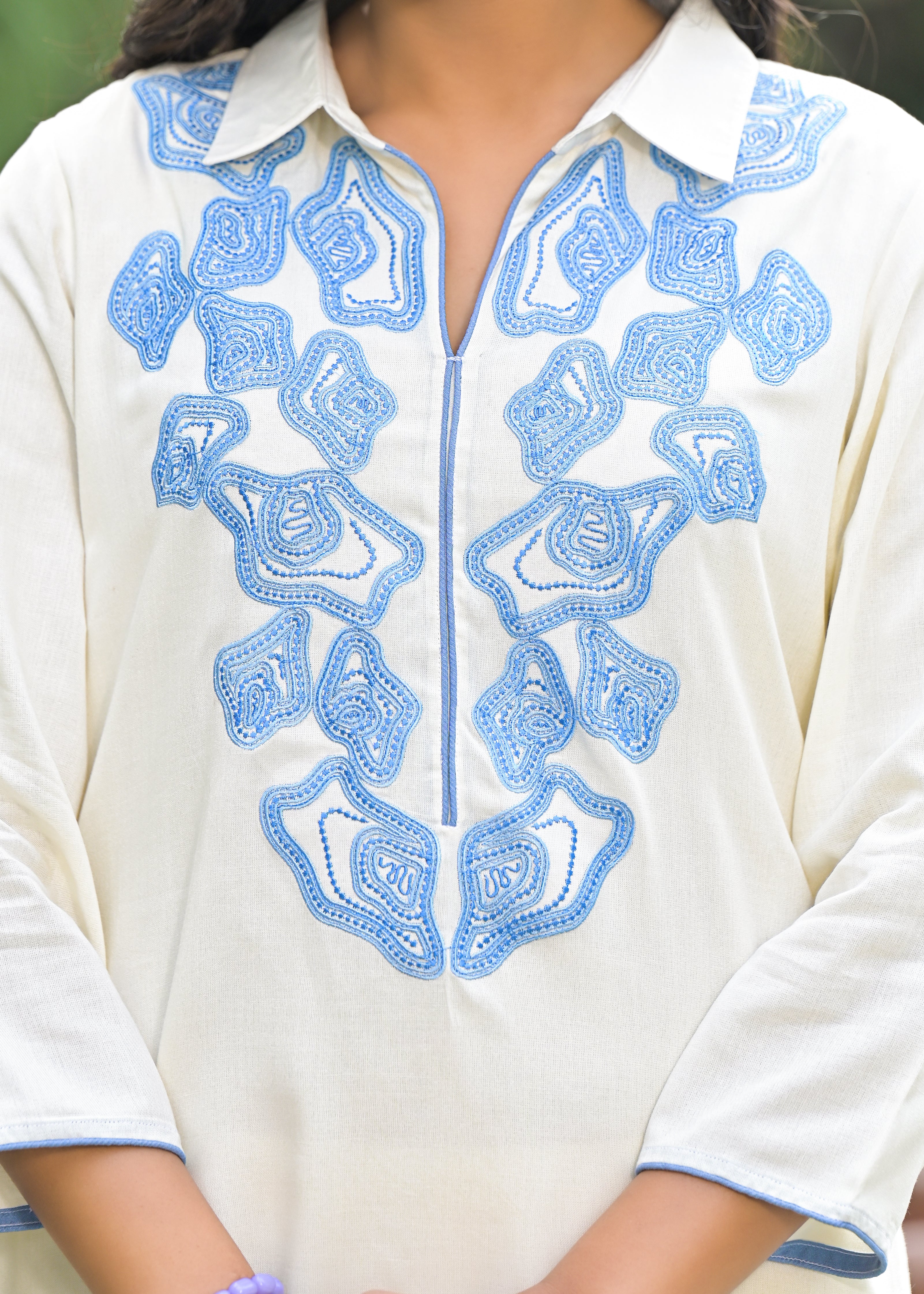 Bela Ice Embroidered Kurta Pant Set - Image 6