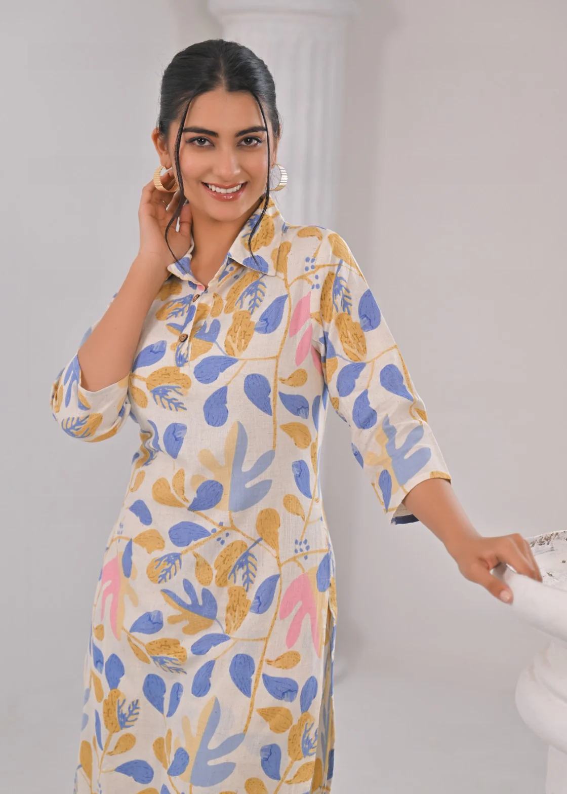 Bhakti Vatika Floral Cotton Co-ord Set - Image 2