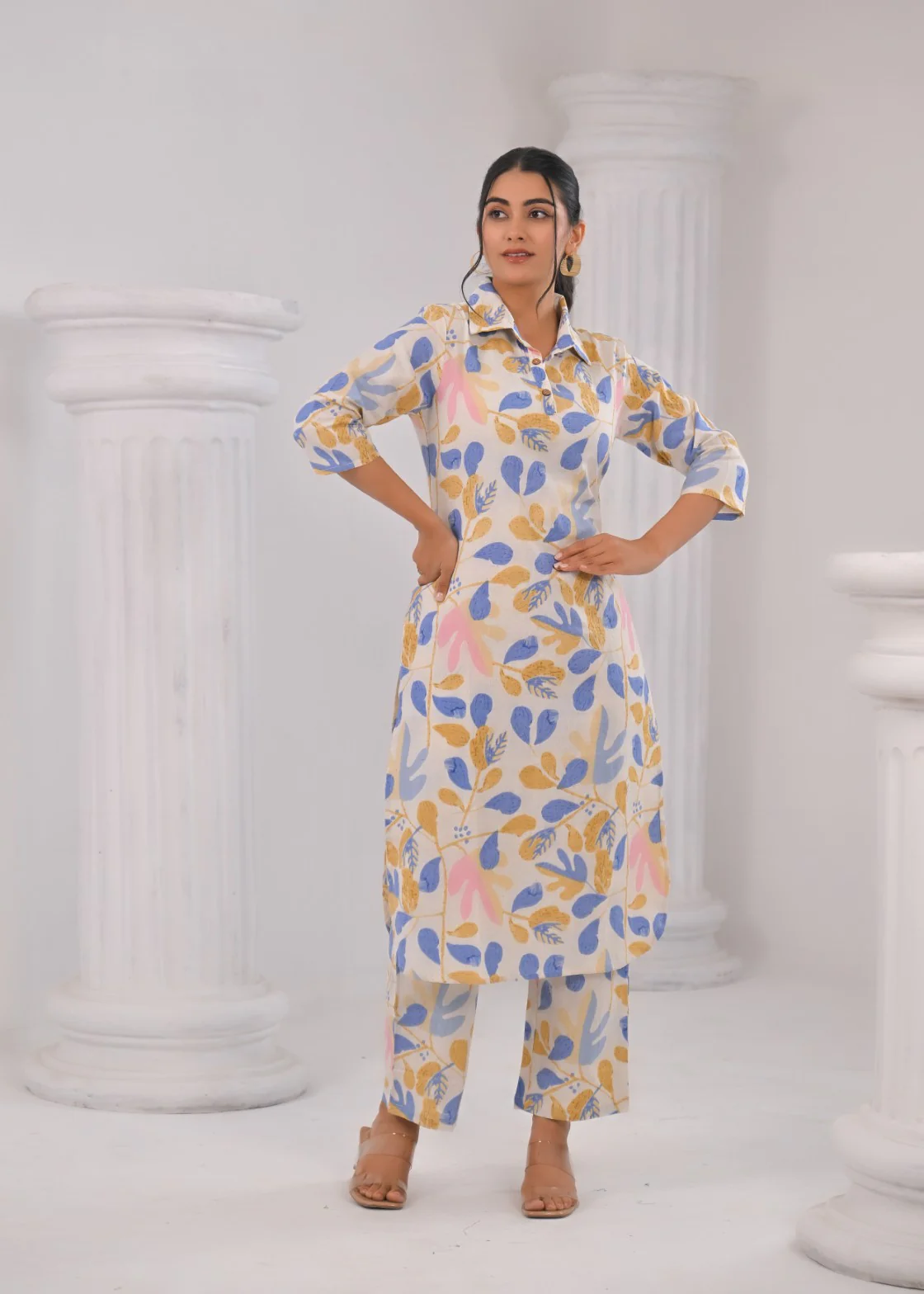 Bhakti Vatika Floral Cotton Co-ord Set - Image 4