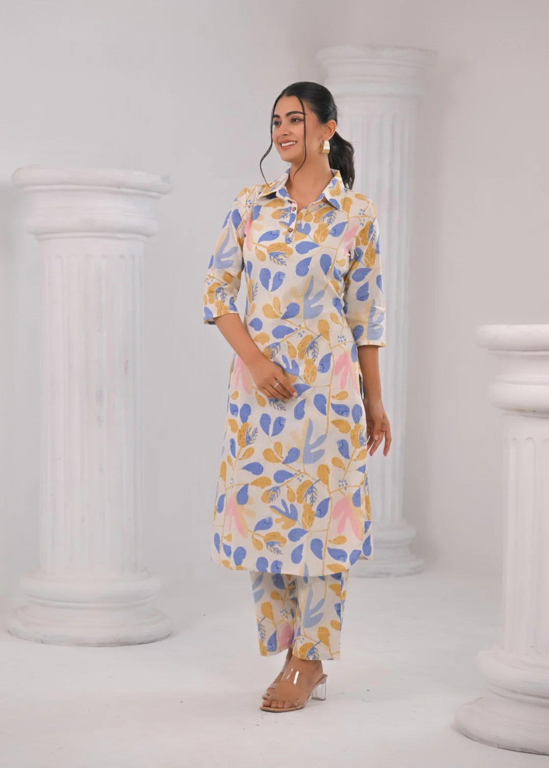 Bhakti Vatika Floral Cotton Co-ord Set - Image 7