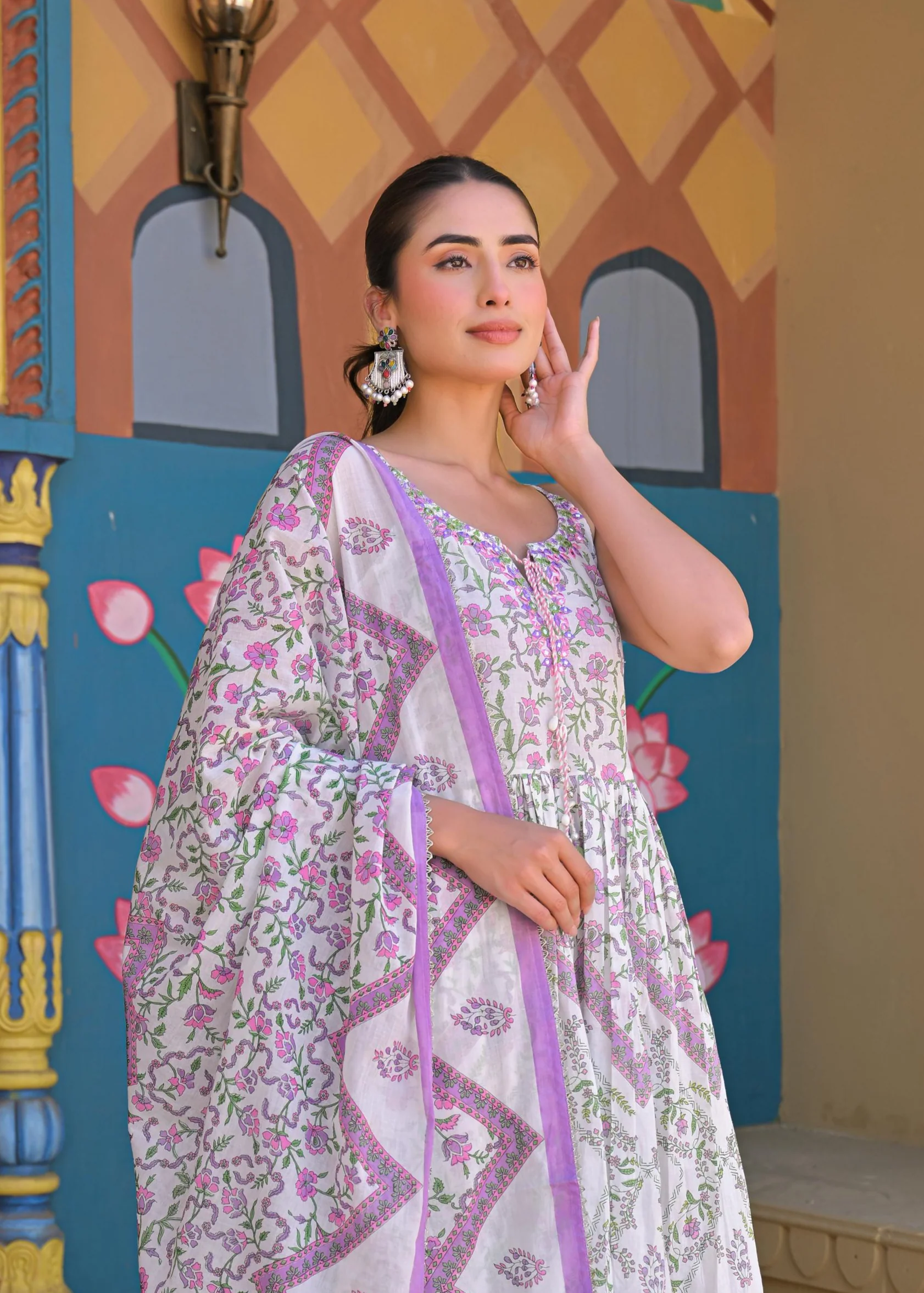 Tridhara Misty cotton suit set - Image 2