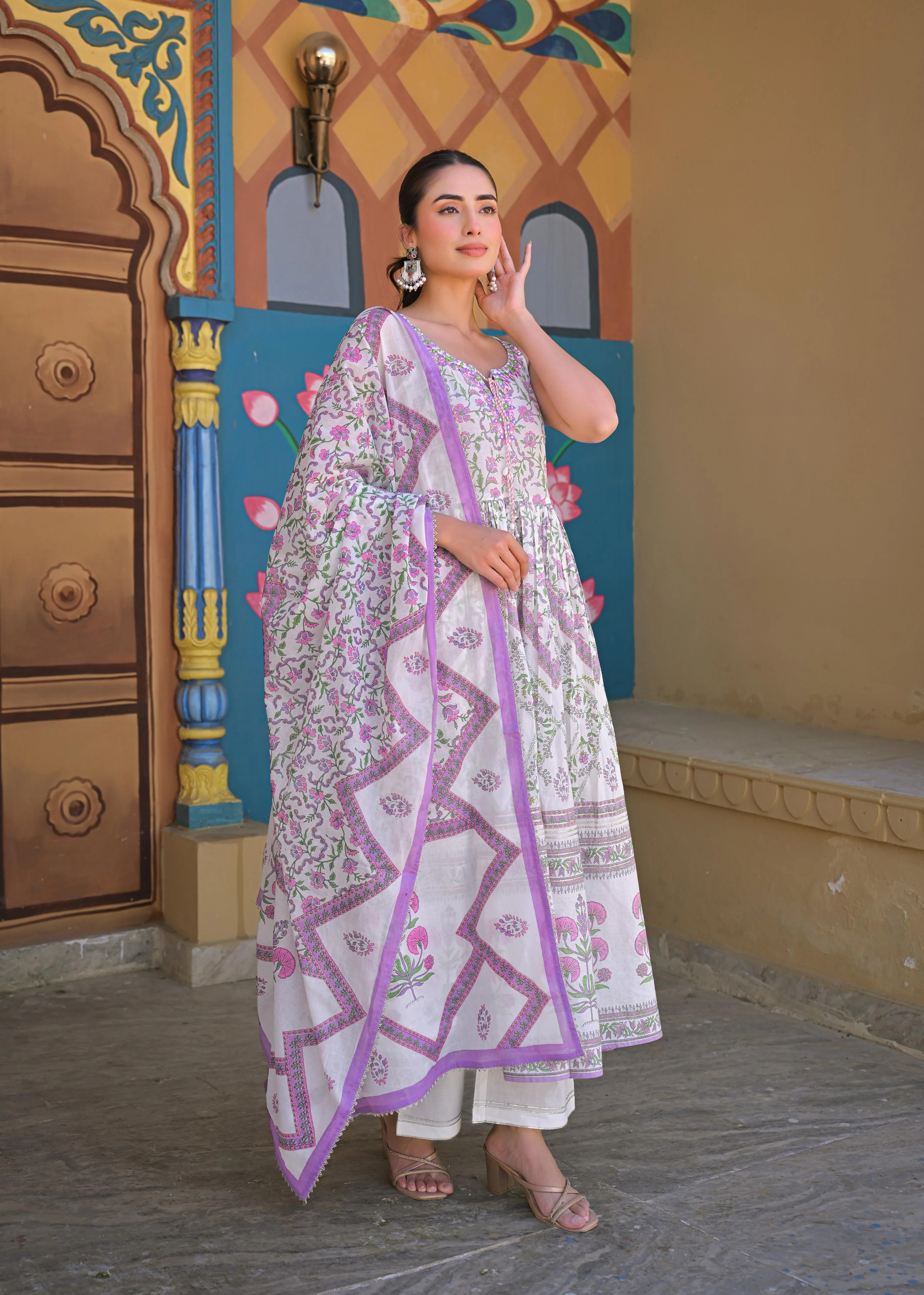 Tridhara Misty cotton suit set - Image 7