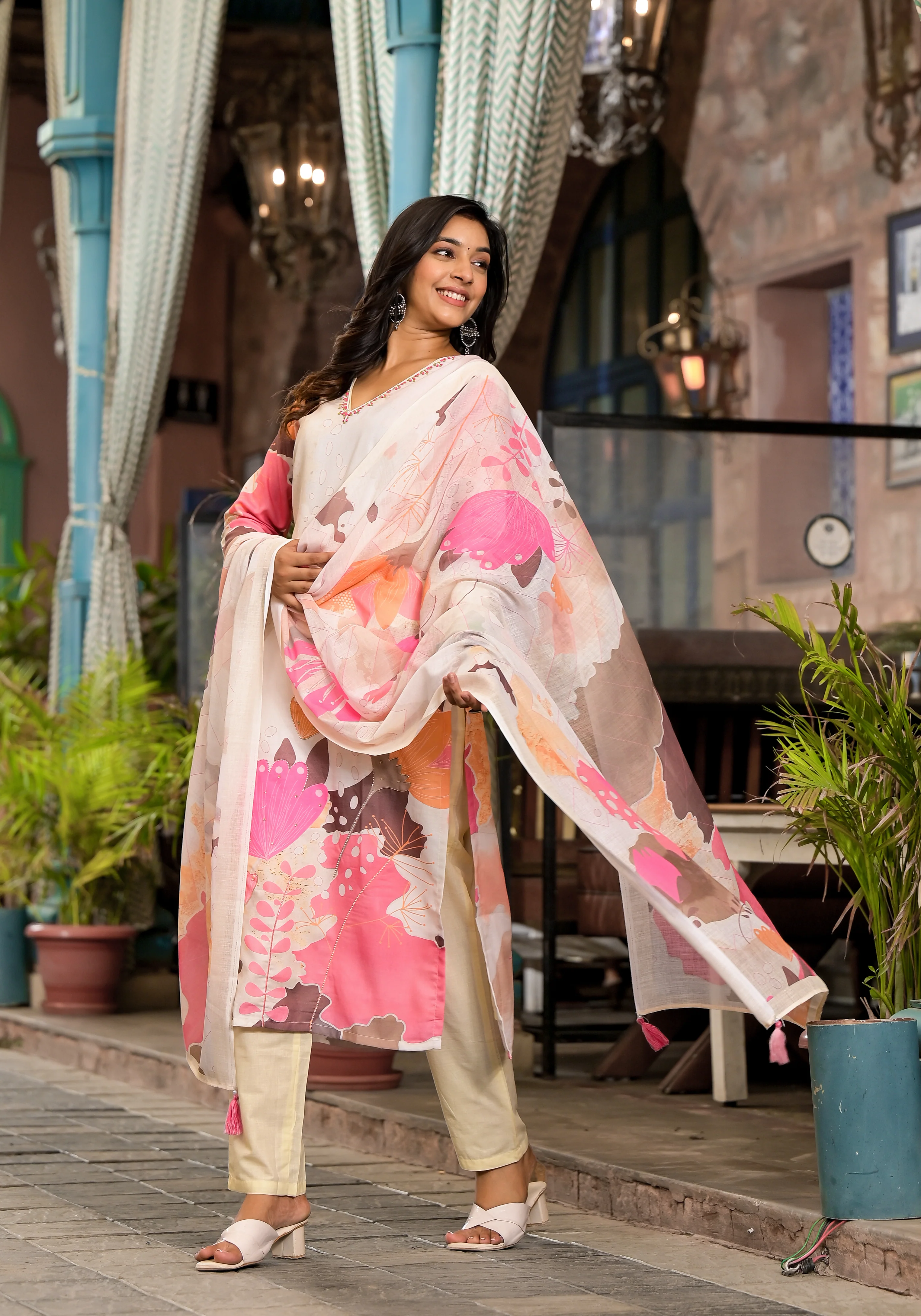 Dhvani Flora Printed Suit Set - Image 4