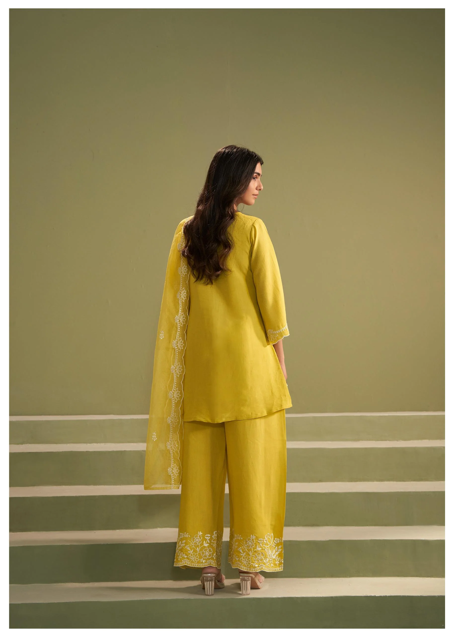Ira honey full embroidery suit set - Image 3