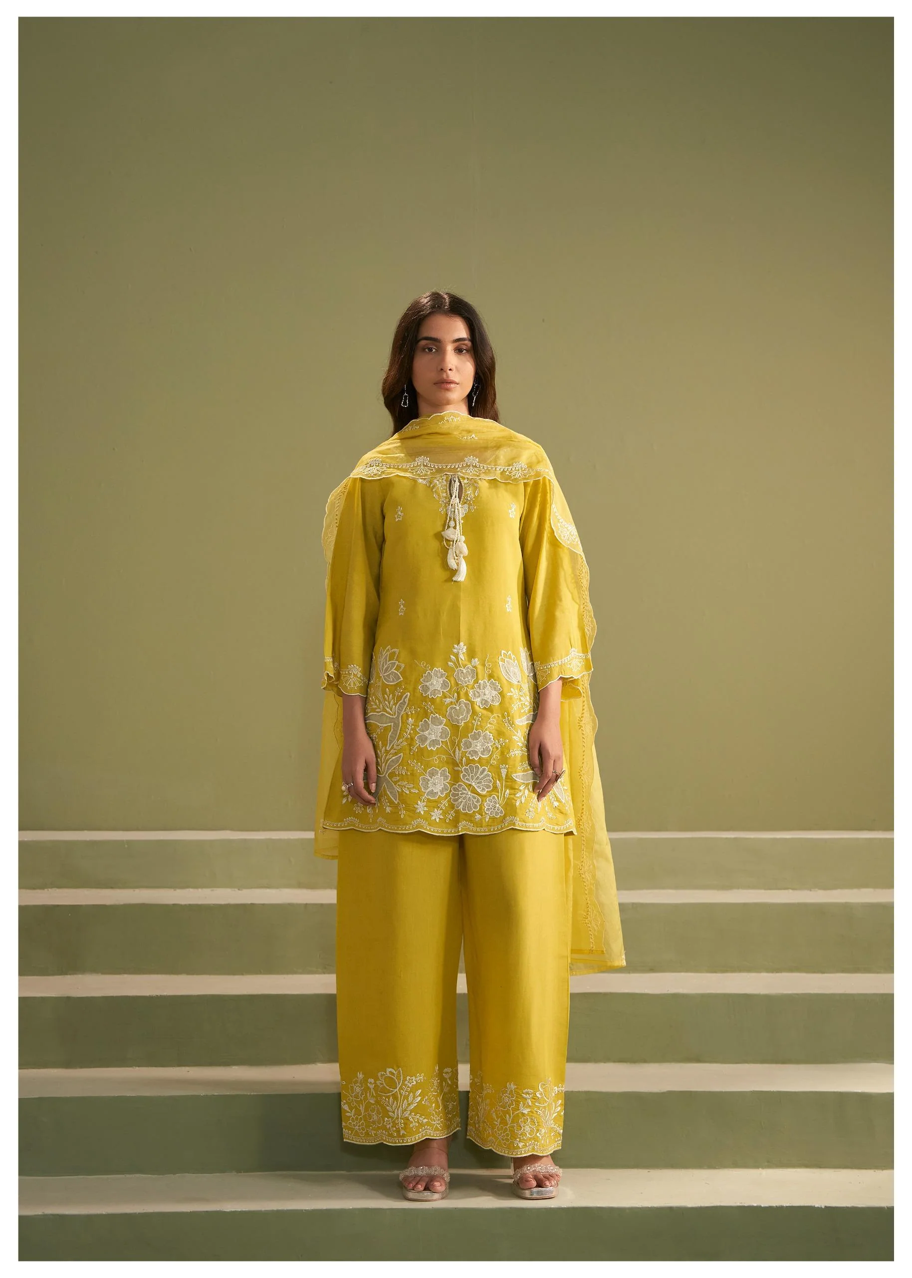 Ira honey full embroidery suit set - Image 4