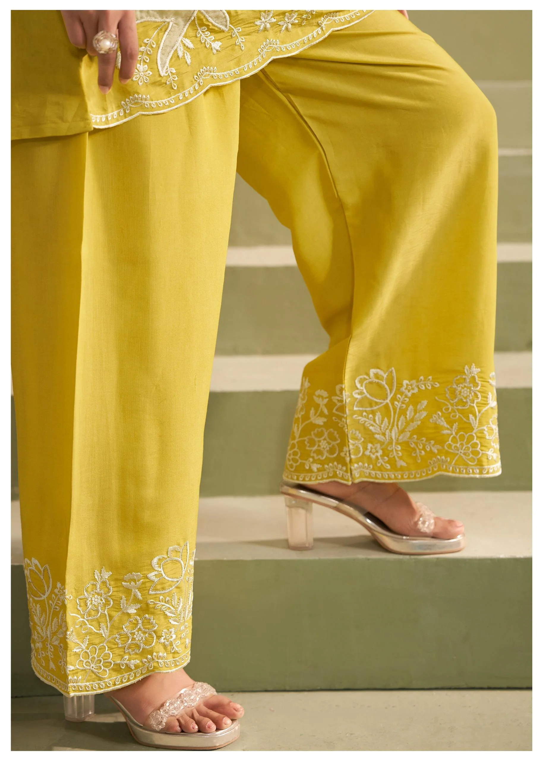 Ira honey full embroidery suit set - Image 5
