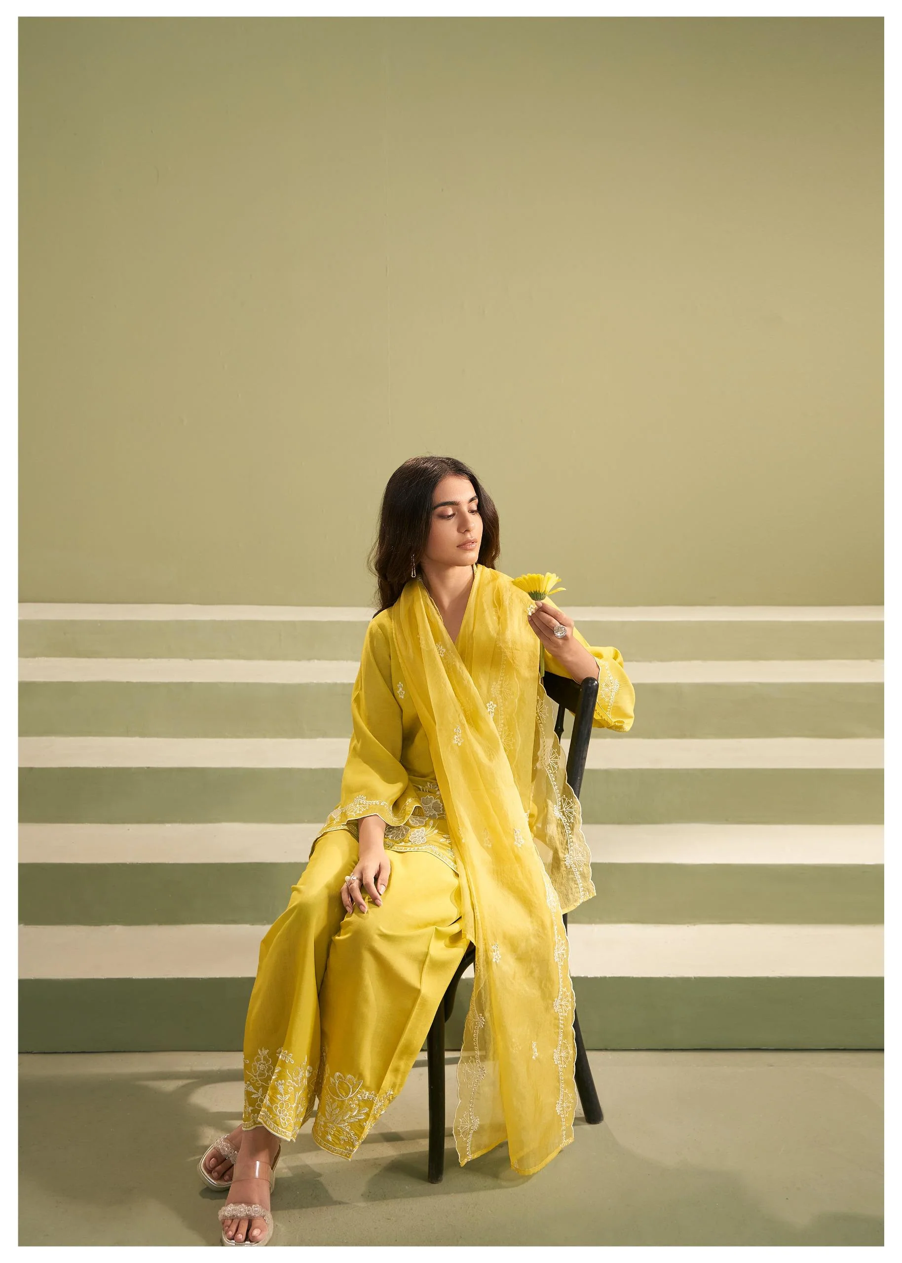Ira honey full embroidery suit set - Image 6