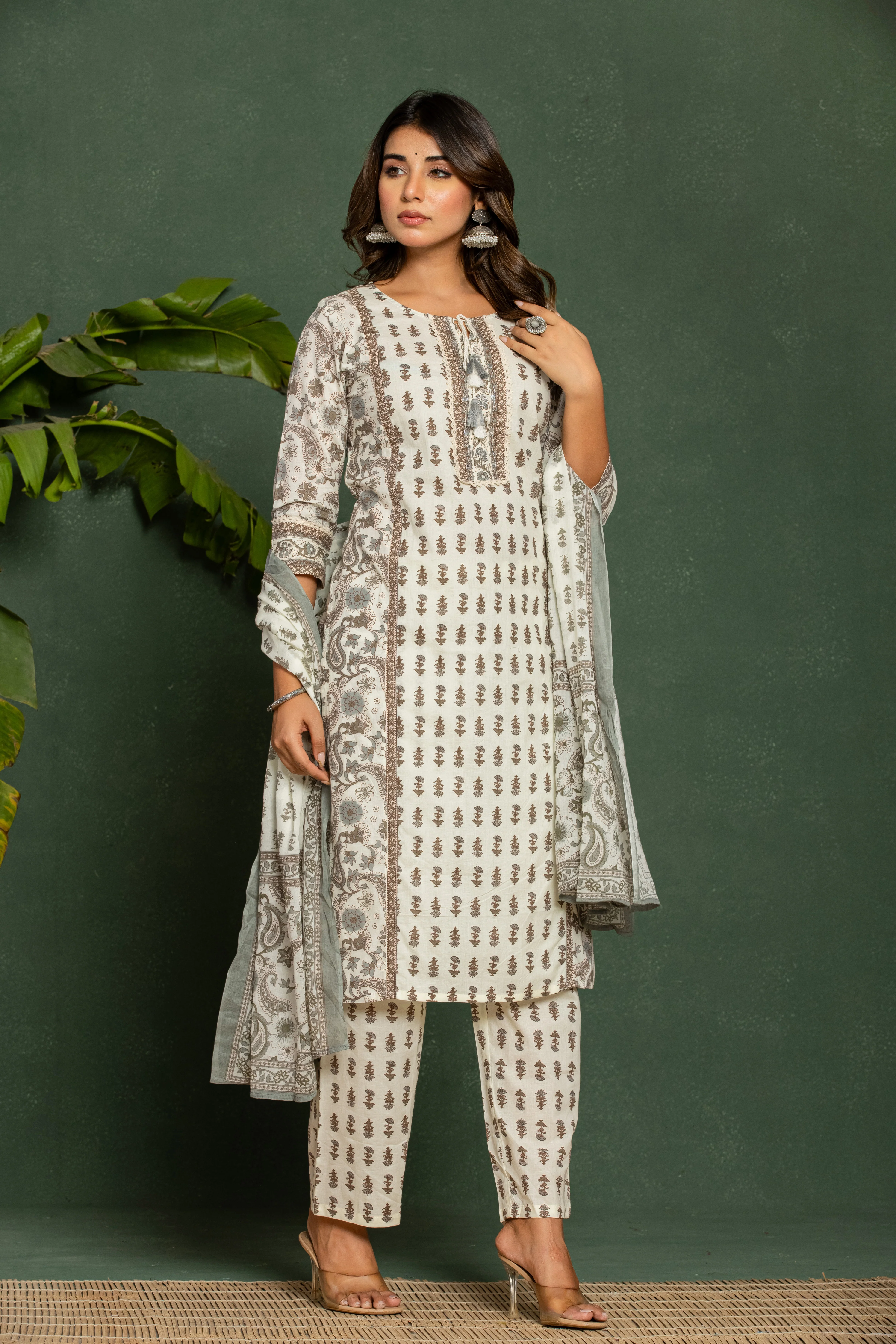 Tanvi Misri Printed Cotton Suit Set - Image 3