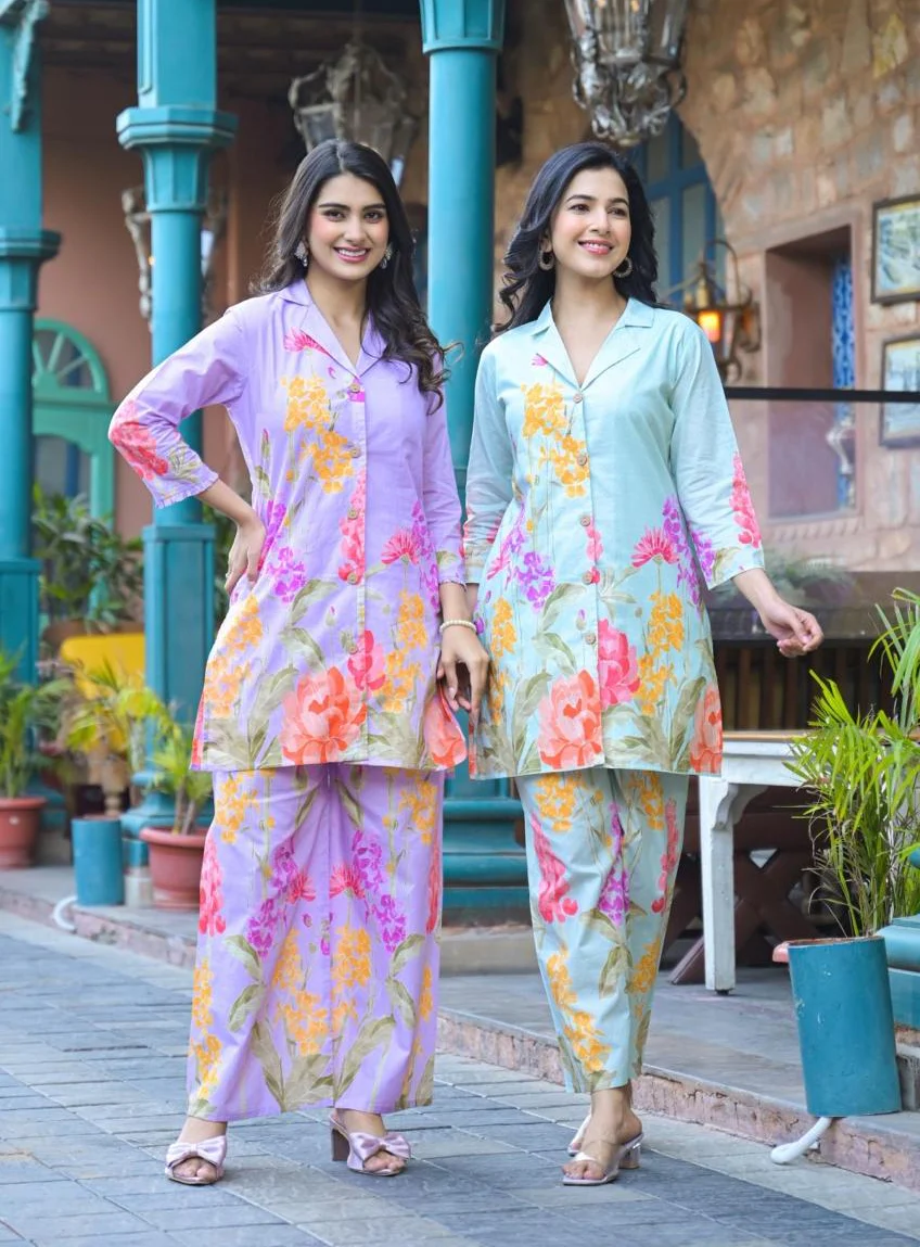 Bhakti Seaweed Printed Cotton co-ord set - Image 4
