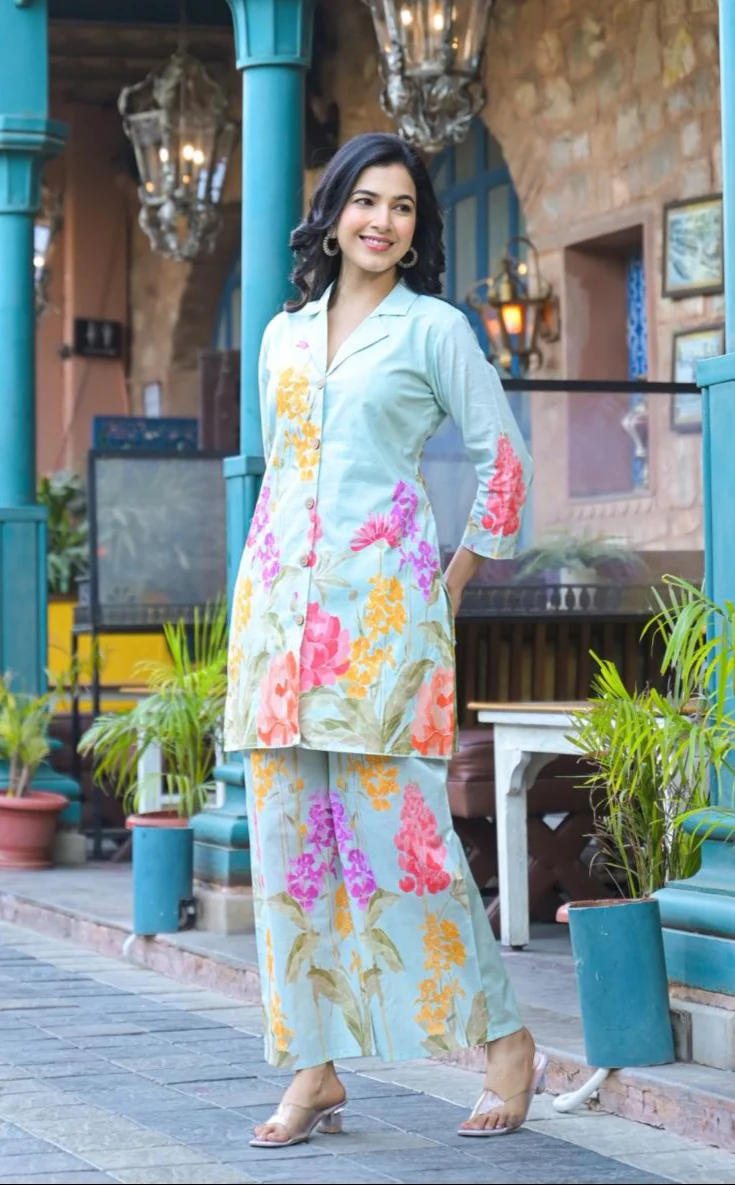 Bhakti Seaweed Printed Cotton co-ord set - Image 5