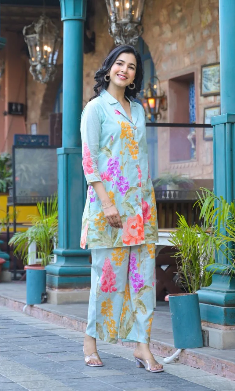 Bhakti Seaweed Printed Cotton co-ord set - Image 6