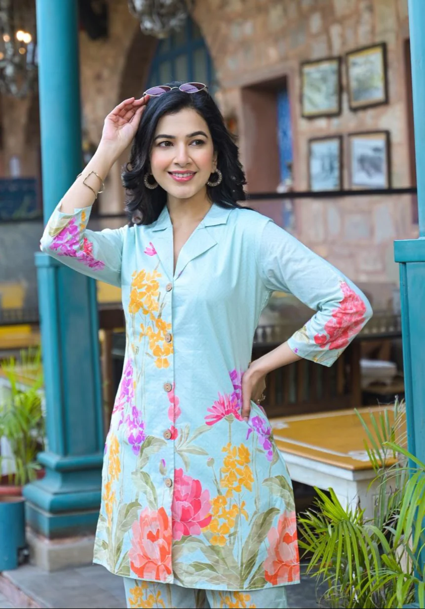 Bhakti Seaweed Printed Cotton co-ord set - Image 7