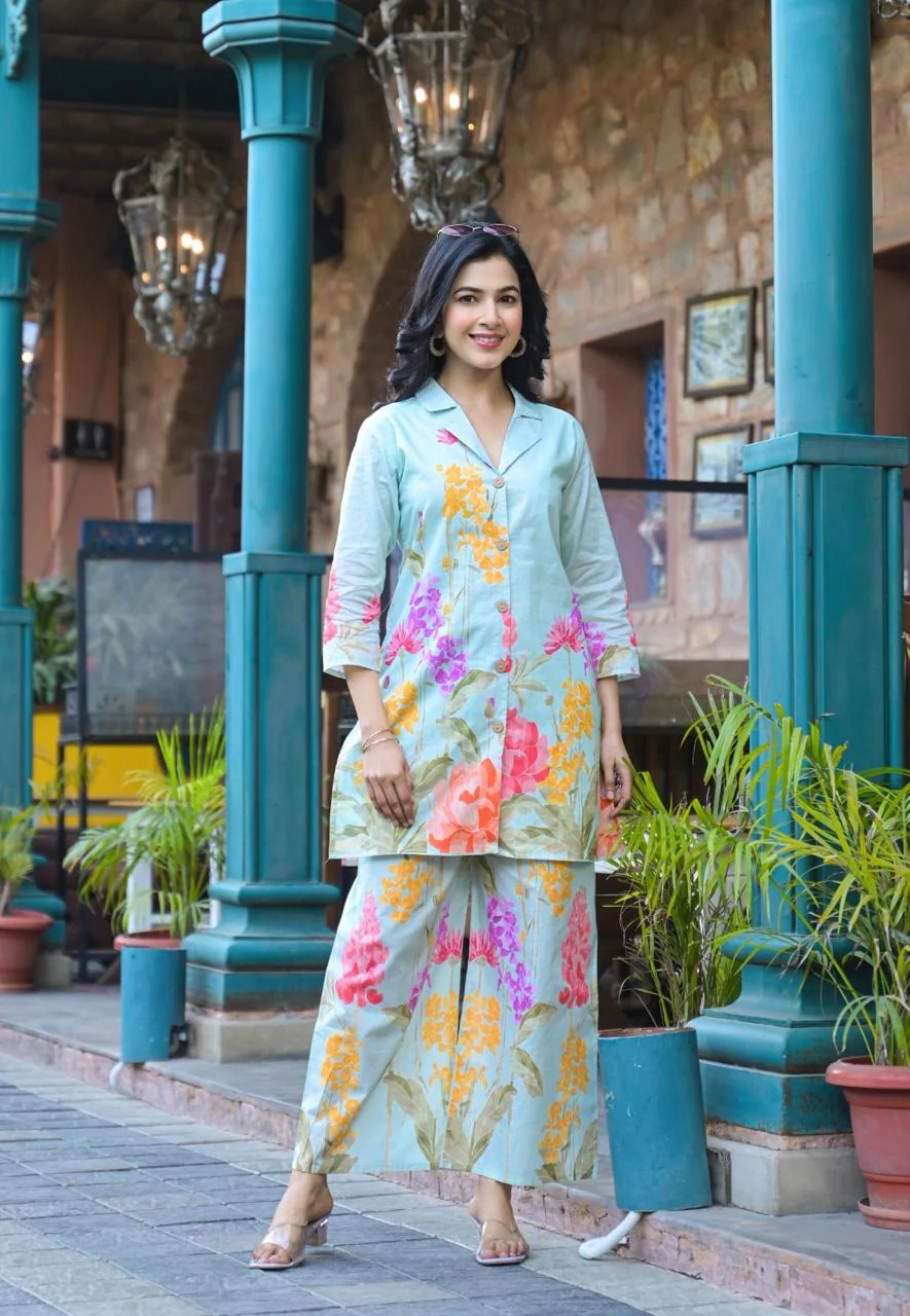 Bhakti Seaweed Printed Cotton co-ord set - Image 8
