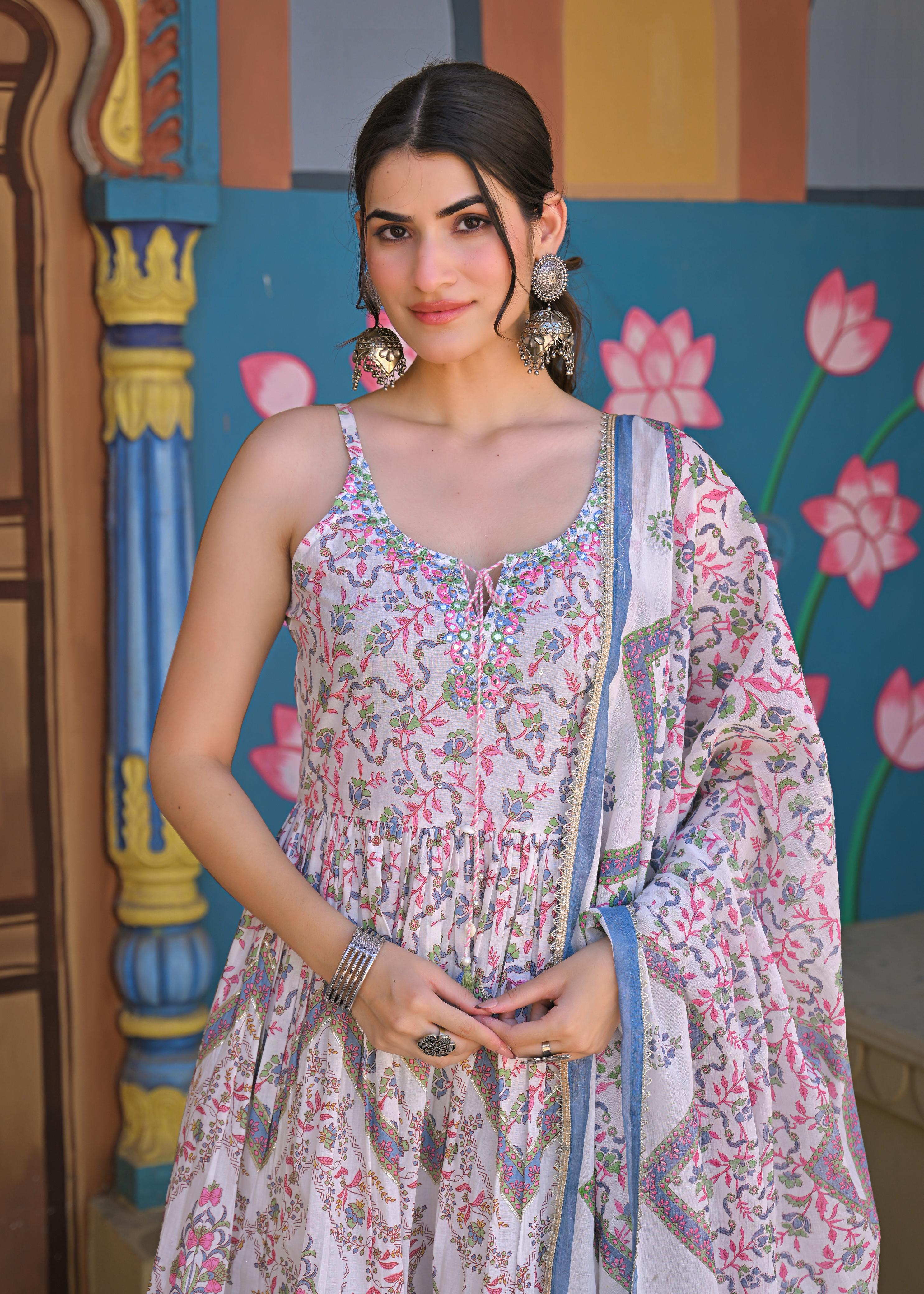 Tridhara dreamy cotton suit set - Image 2