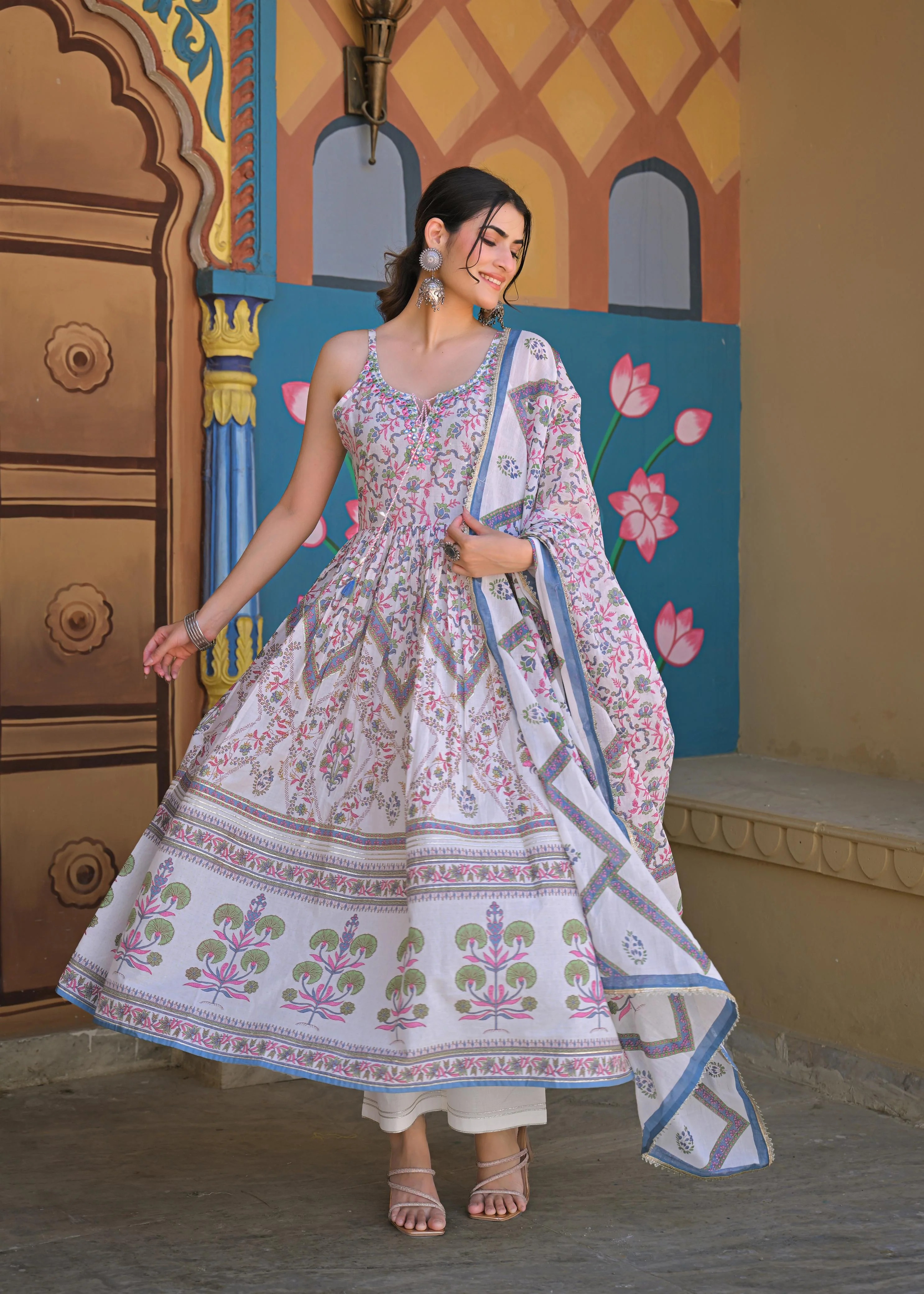 Tridhara dreamy cotton suit set - Image 3