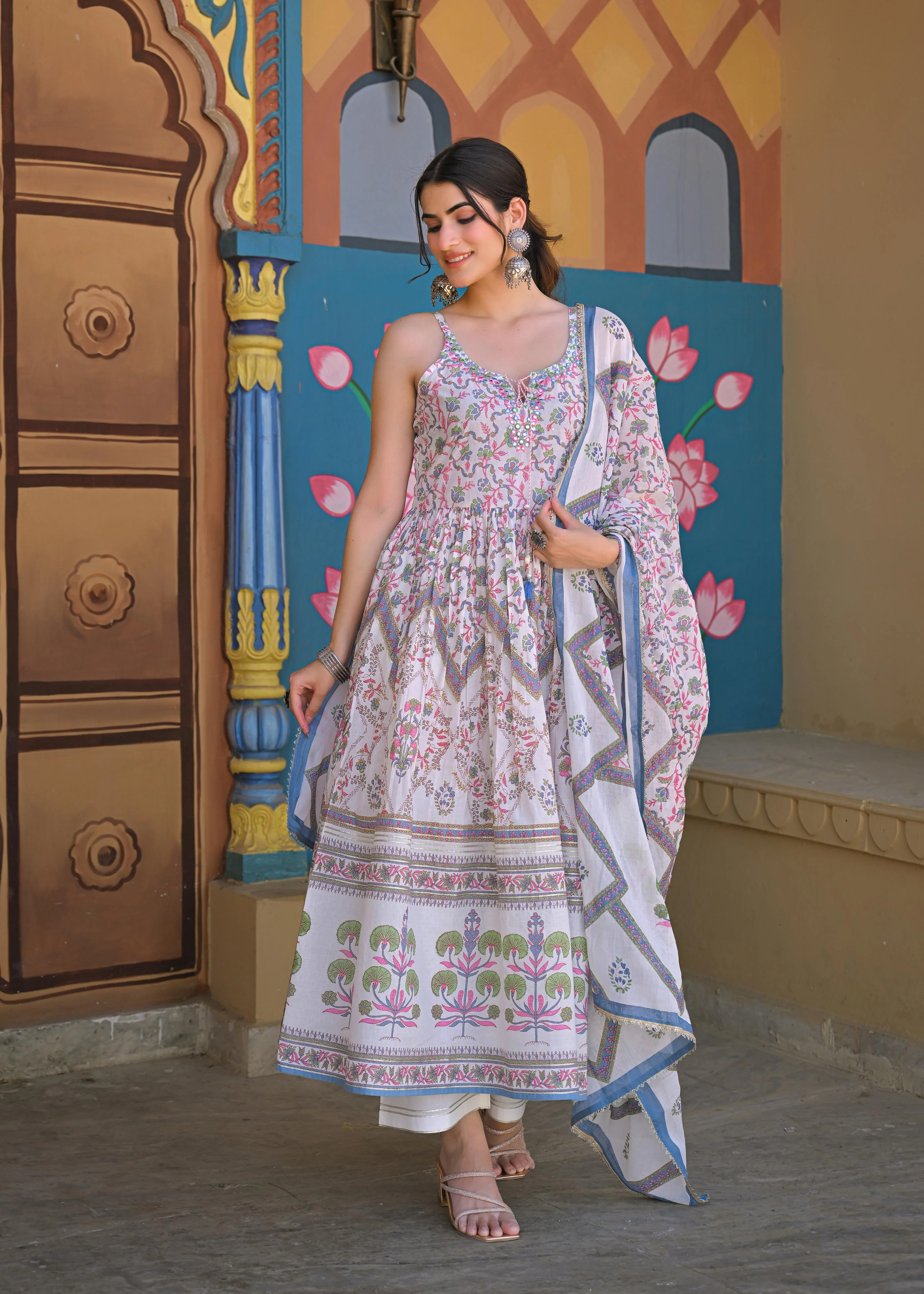Tridhara dreamy cotton suit set - Image 4