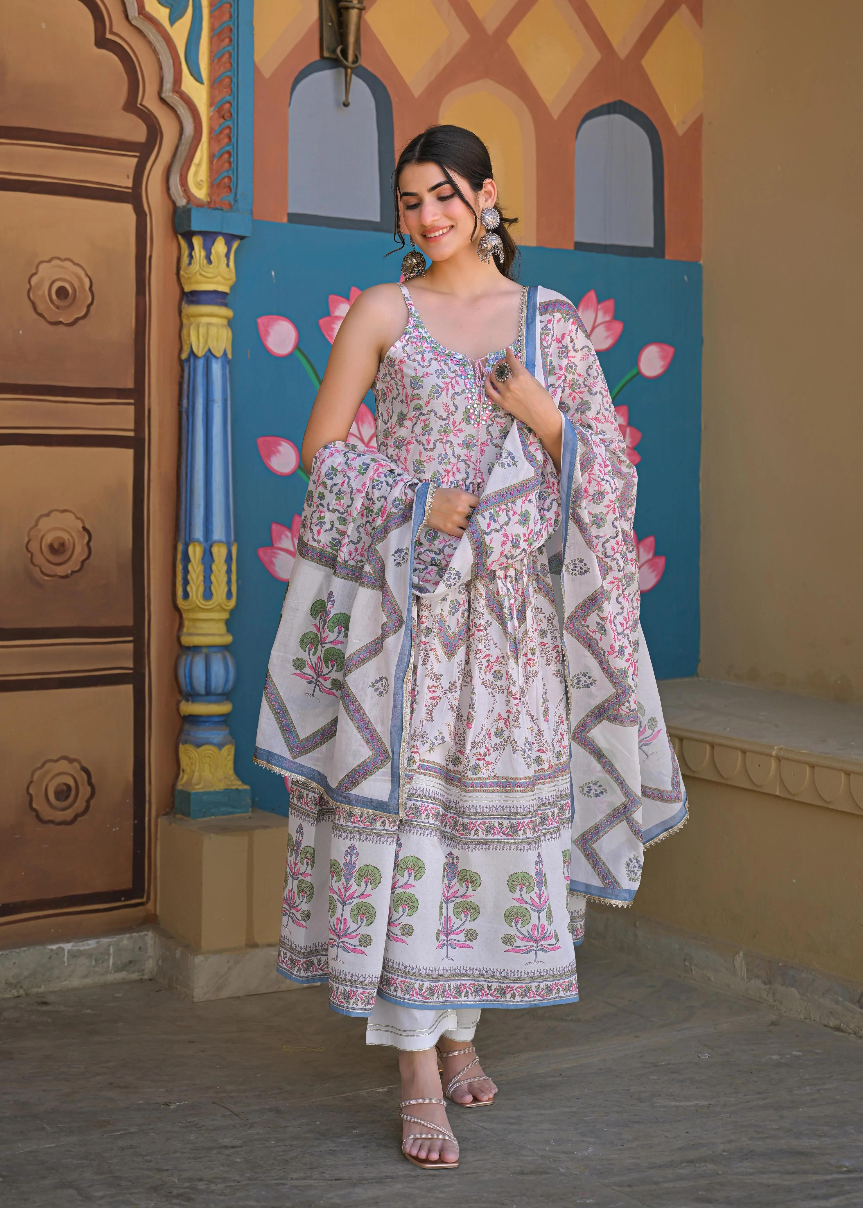 Tridhara dreamy cotton suit set - Image 6