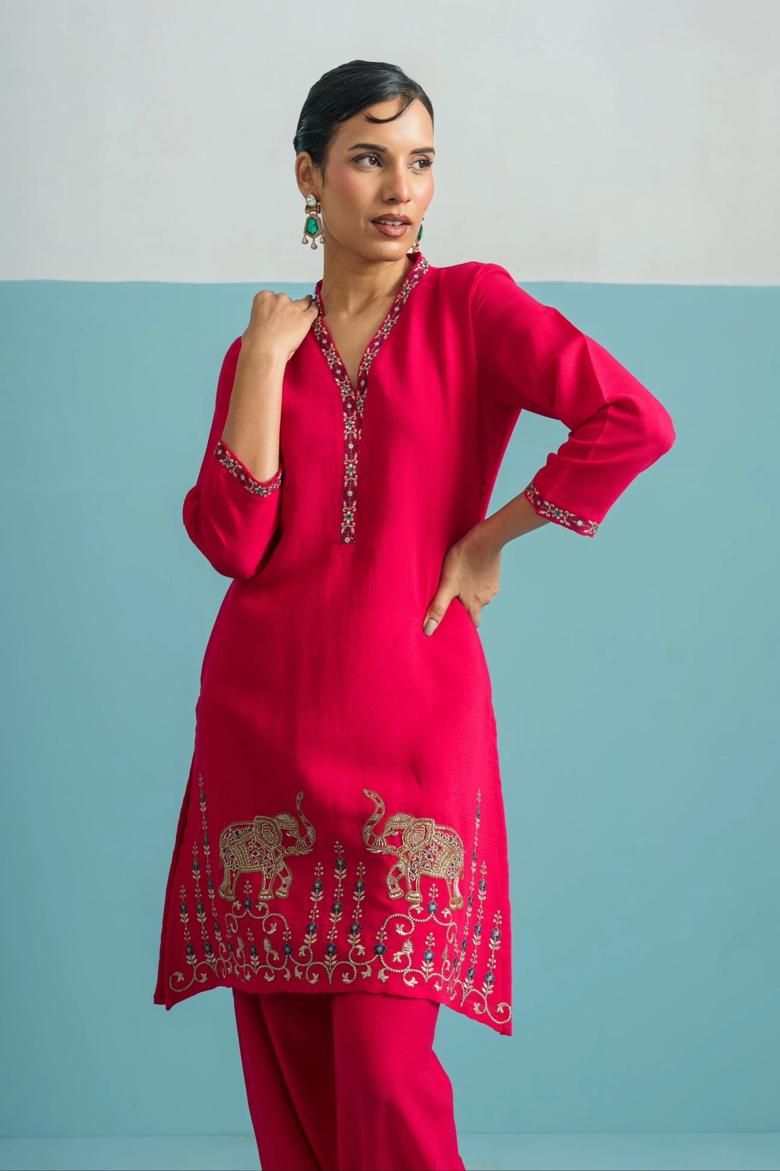 Parikrama Rose Handwork Co-ord set - Image 2