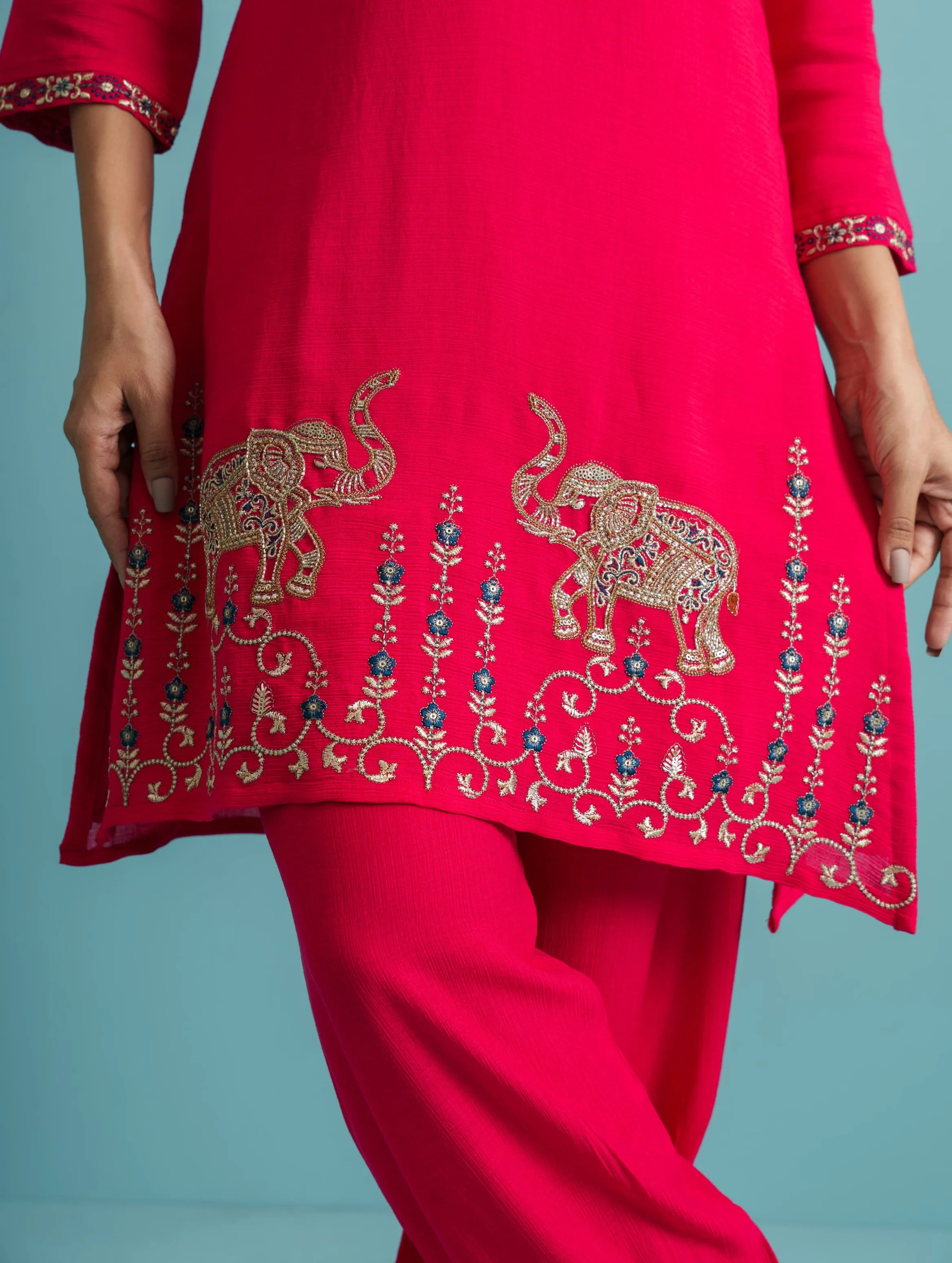 Parikrama Rose Handwork Co-ord set - Image 6
