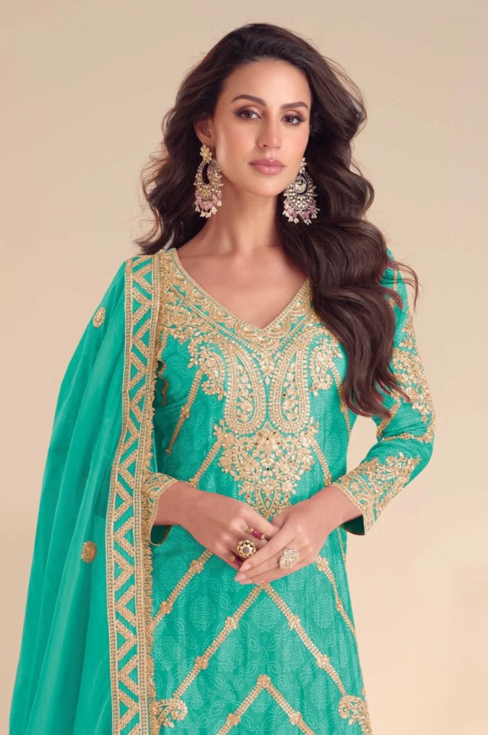 Koyal Peacock Full Work Suit Set - Image 2